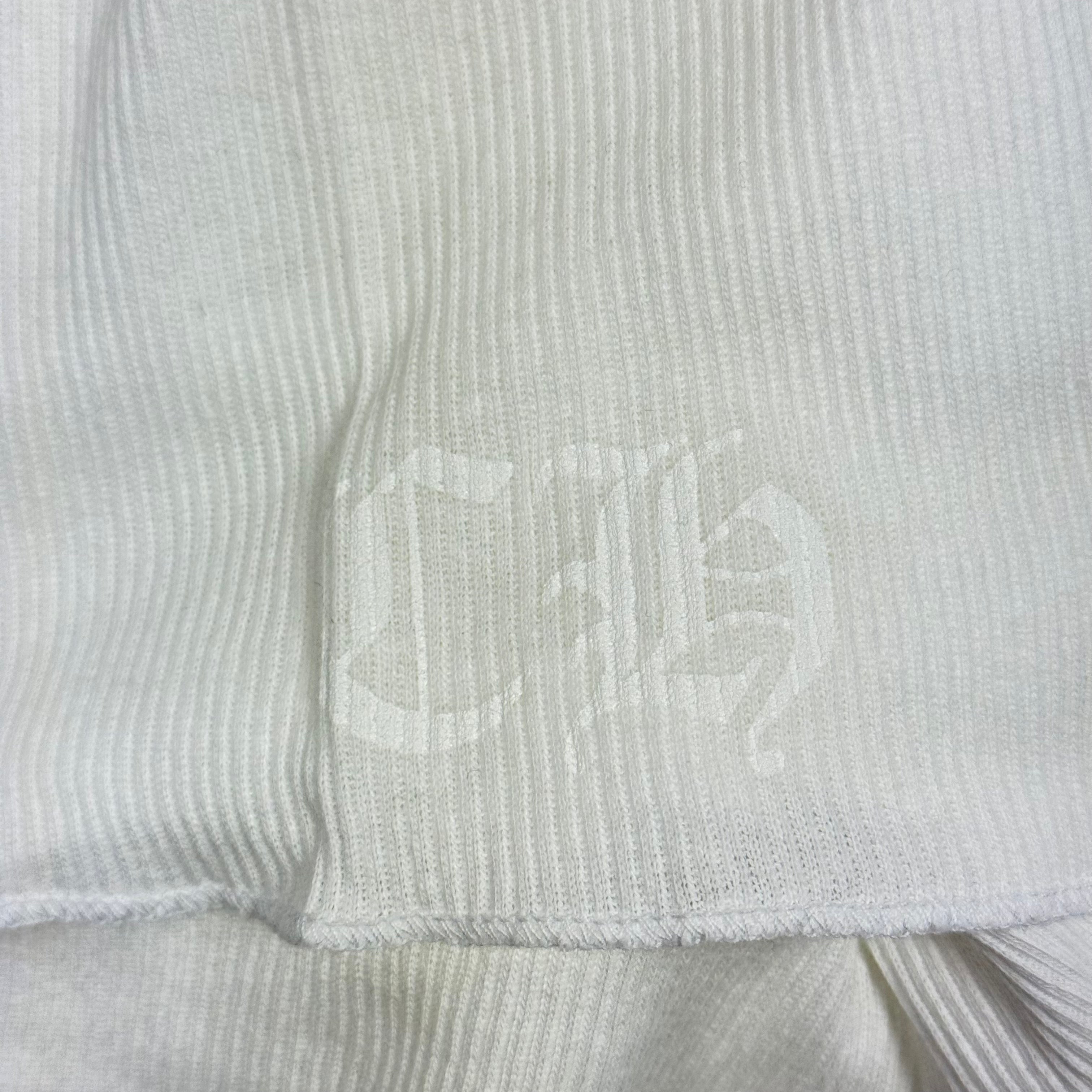 Chrome Hearts White Scroll Neck Logo Rib Tank Top