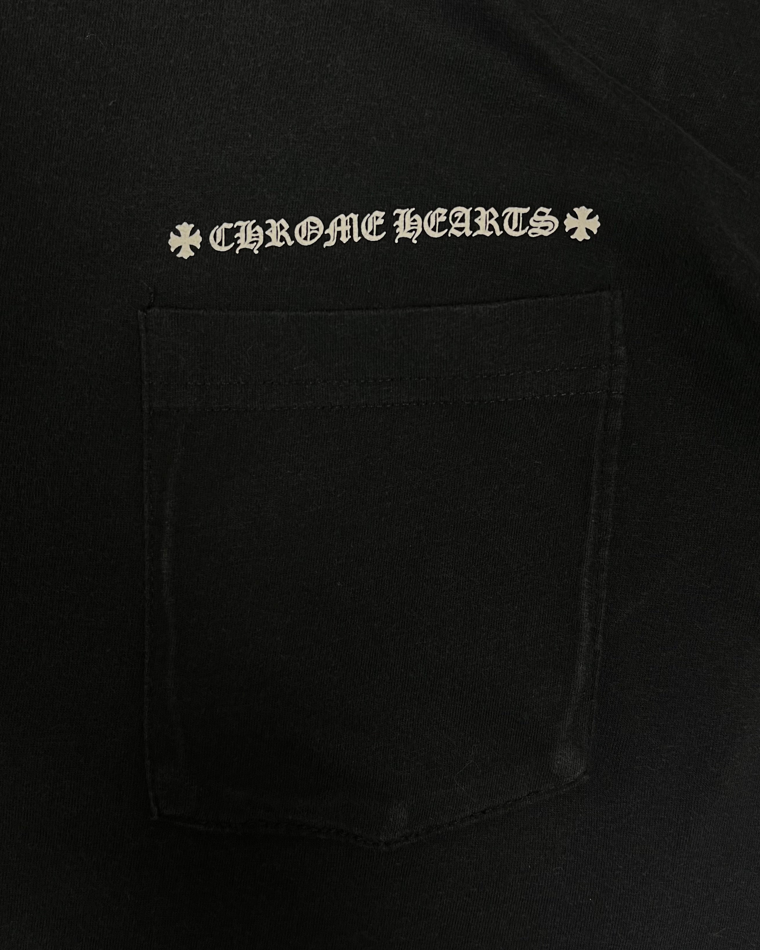 Chrome Hearts Black White Crosses Logo Tee