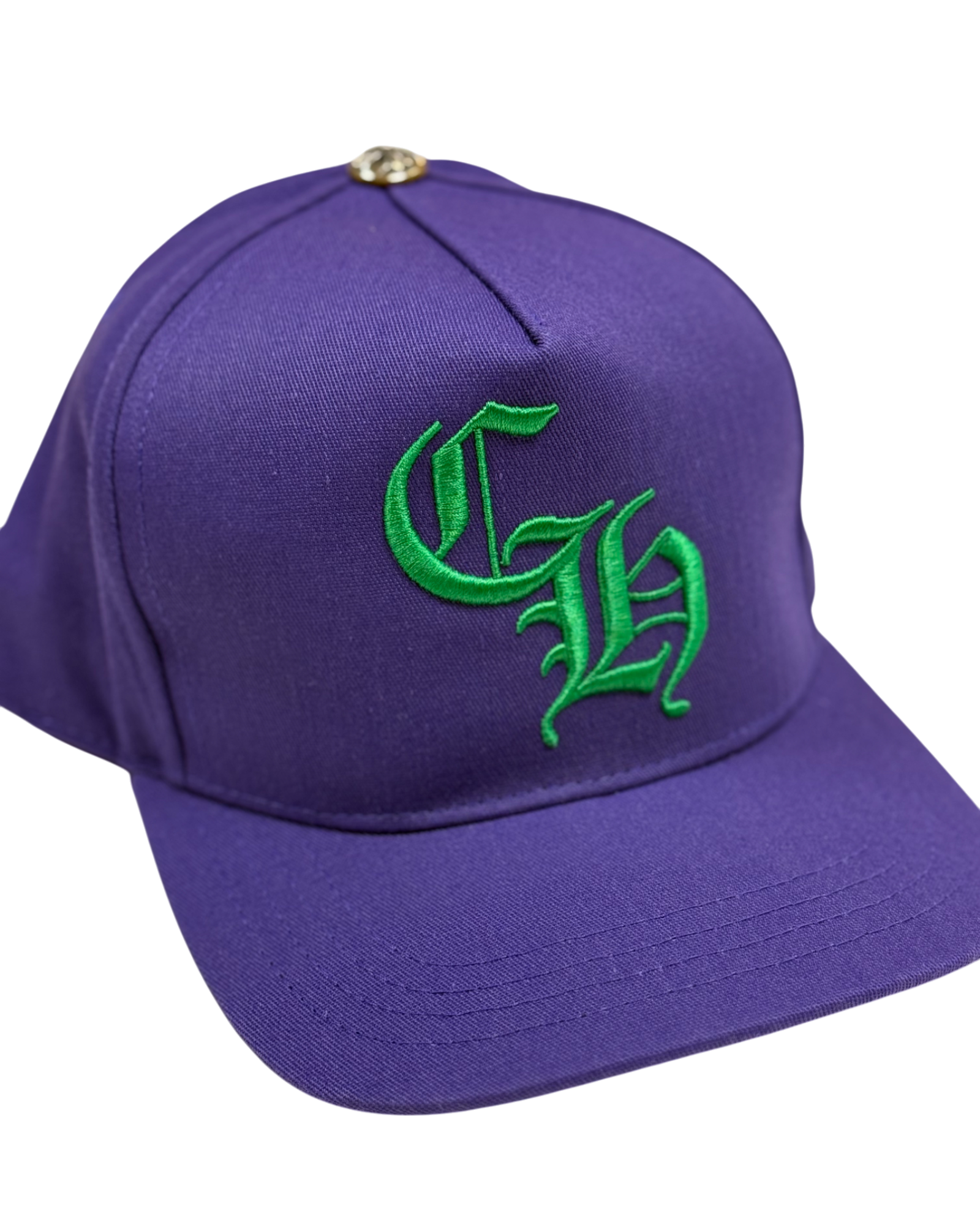 Chrome Hearts CH Purple Green Silver Button Cap
