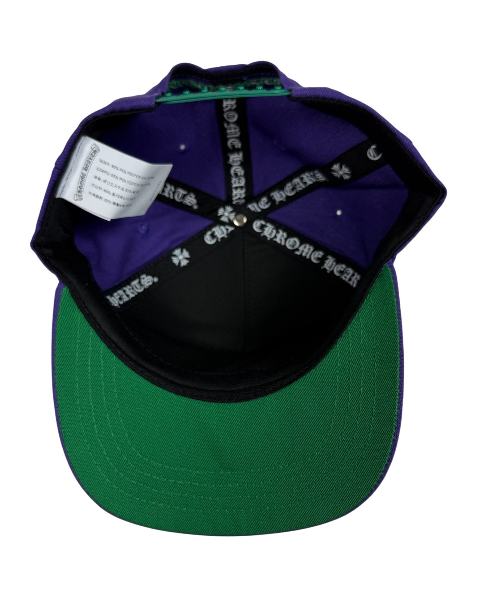 Chrome Hearts CH Purple Green Silver Button Cap