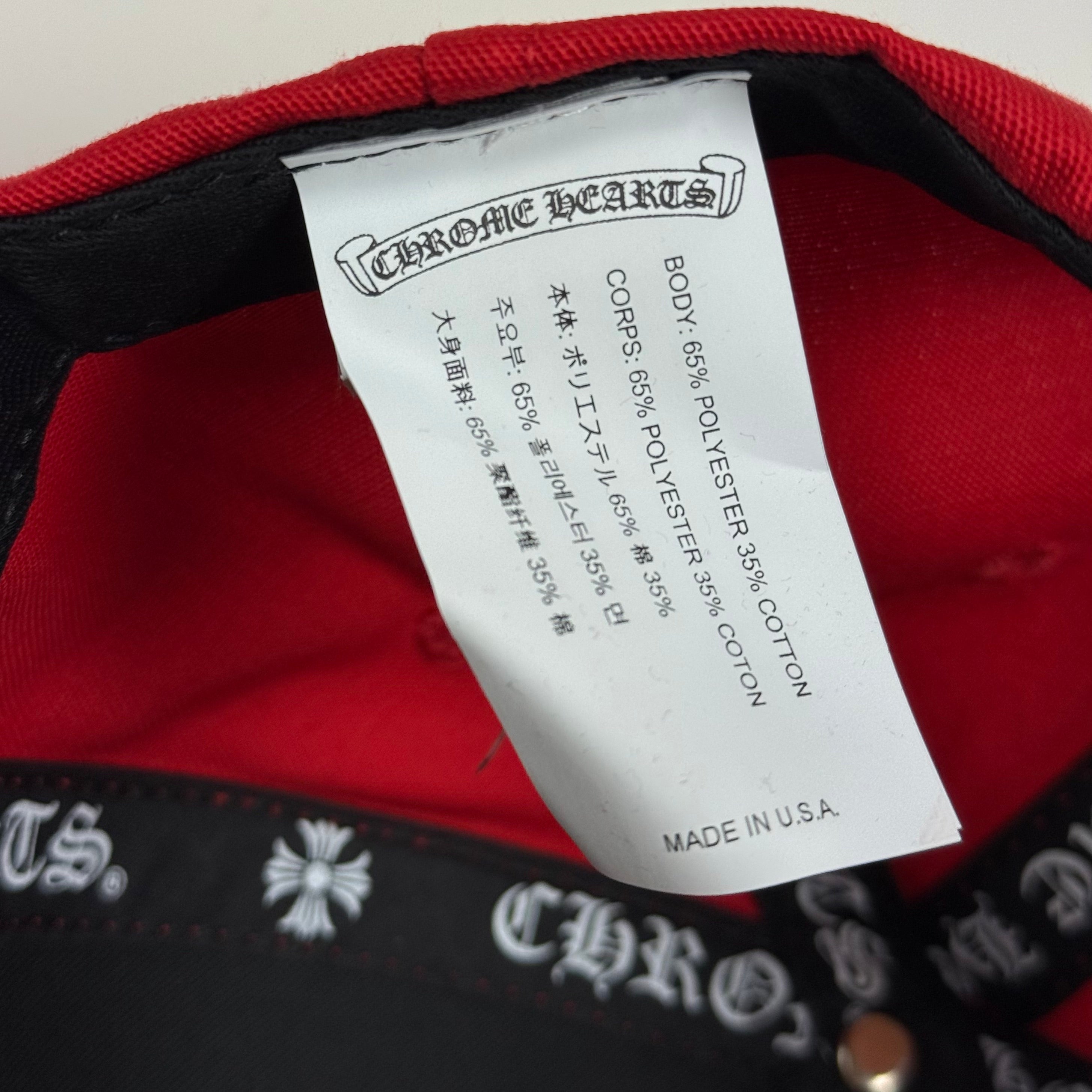 Chrome Hearts CH Red Yellow Silver Button Cap