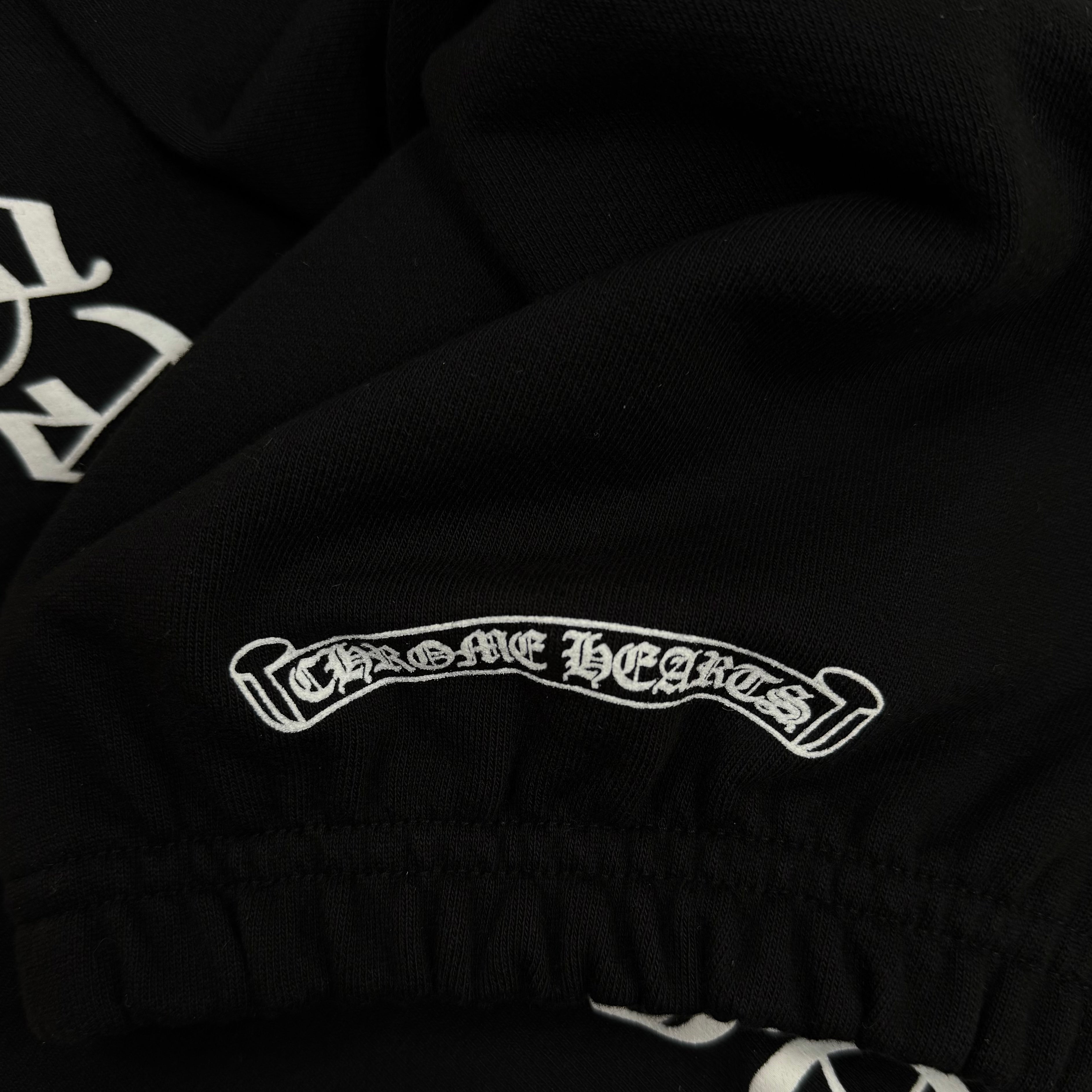 Chrome Hearts Black Scroll Logo Sweatpants