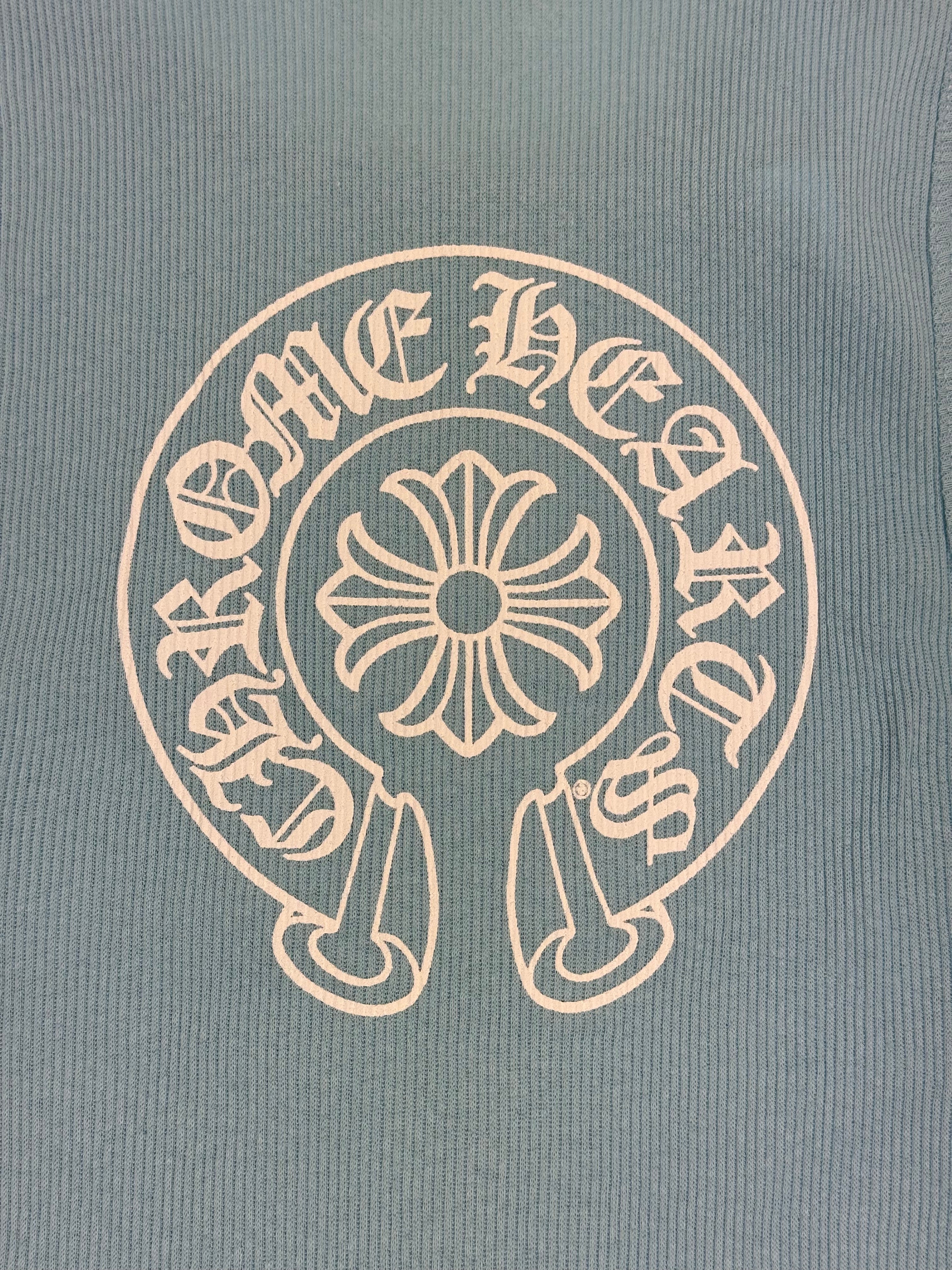 Chrome Hearts Baby Blue Horseshoe Rib Tank Top