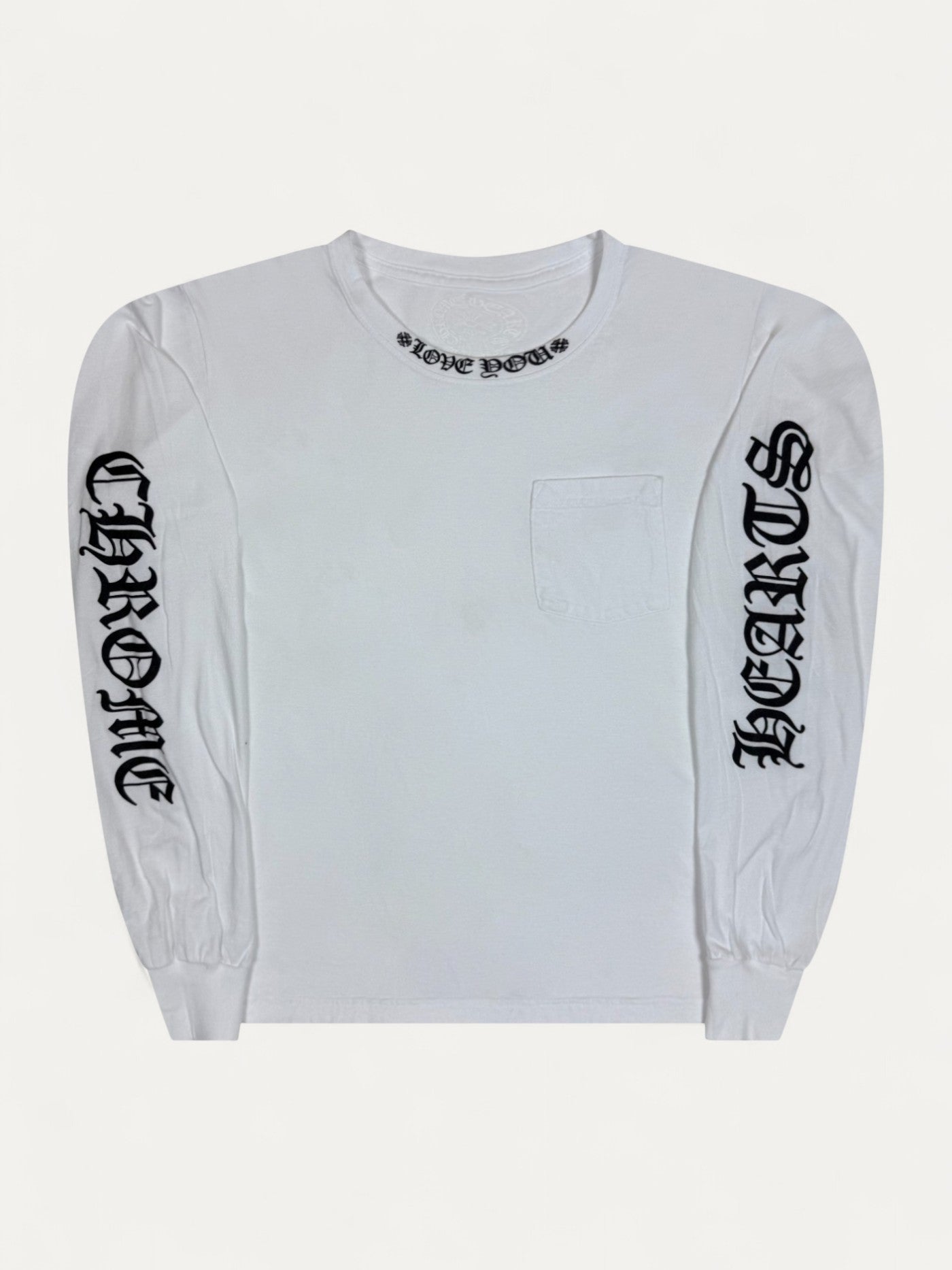 Chrome Hearts Neck Logo “Love You” Long Sleeve Tee White