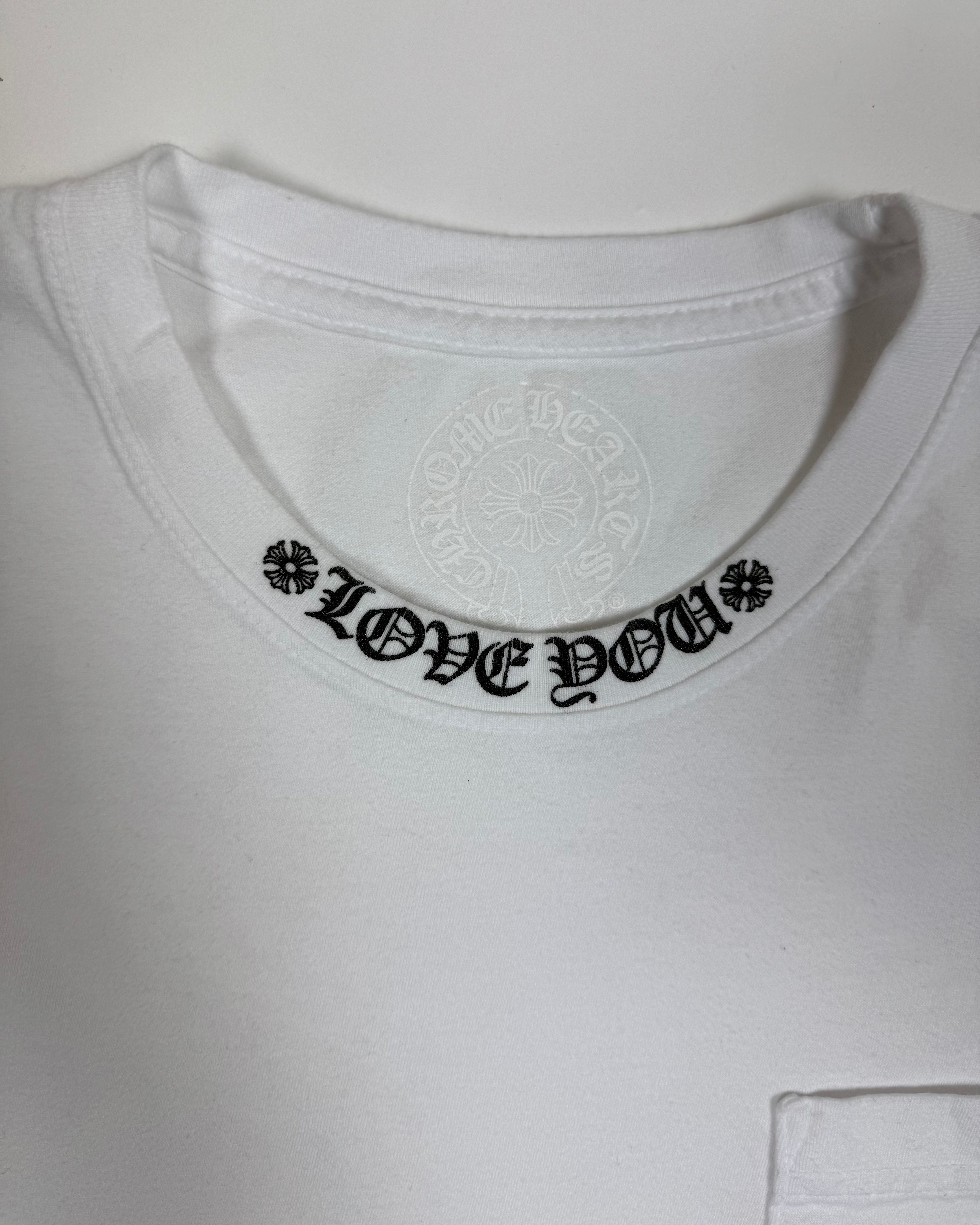Chrome Hearts Neck Logo “Love You” Long Sleeve Tee White