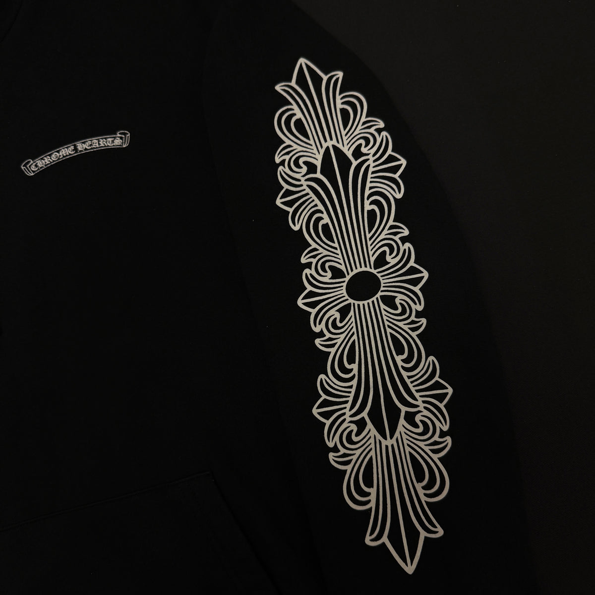 Chrome Hearts Black Pink Dagger Logo Hoodie