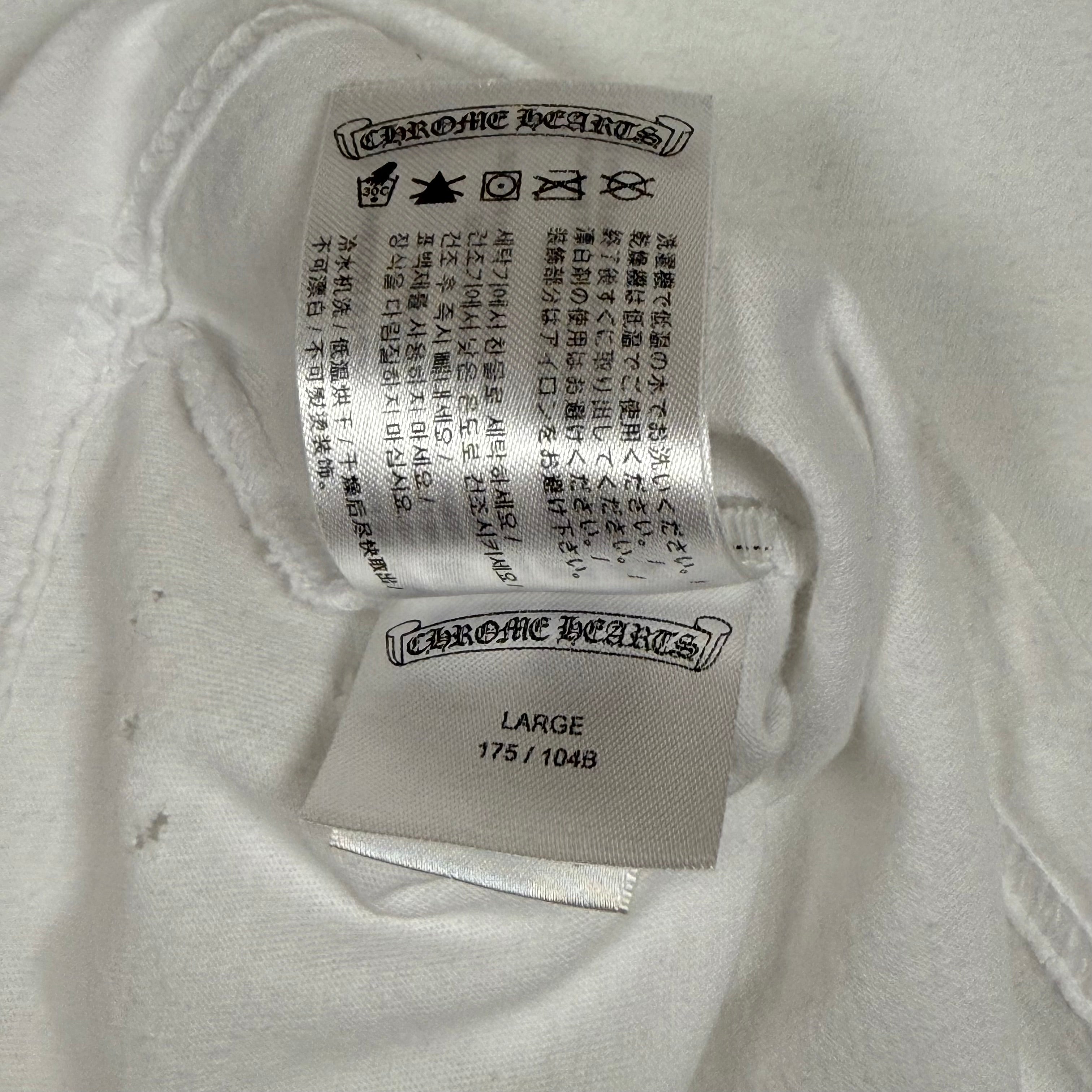 Chrome Hearts Neck Logo “Love You” Long Sleeve Tee White
