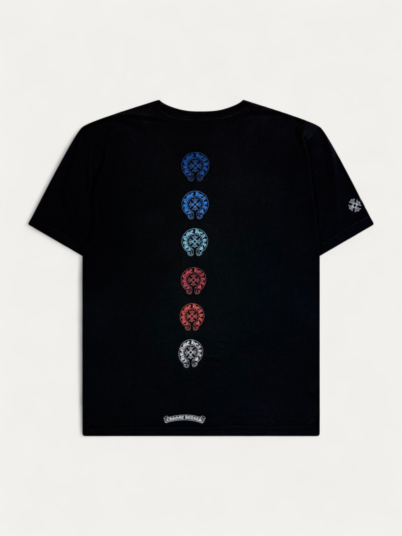 Chrome Hearts Black Multi Colour Horseshoe Logo Tee