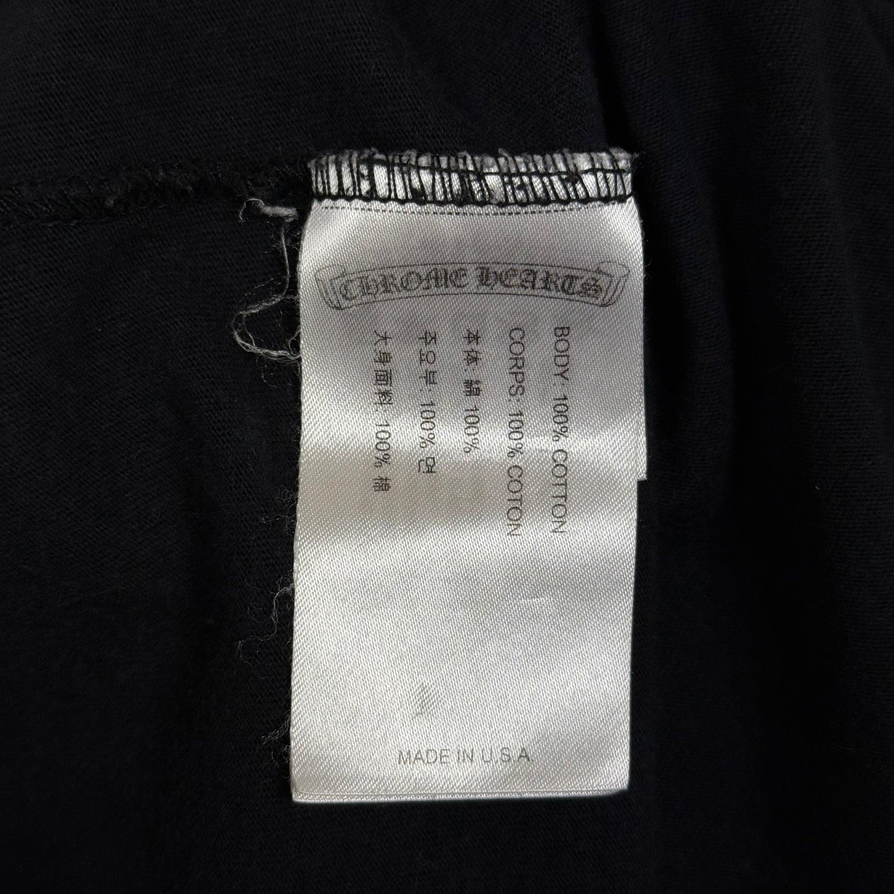 Chrome Hearts Black Multi Colour Horseshoe Logo Tee