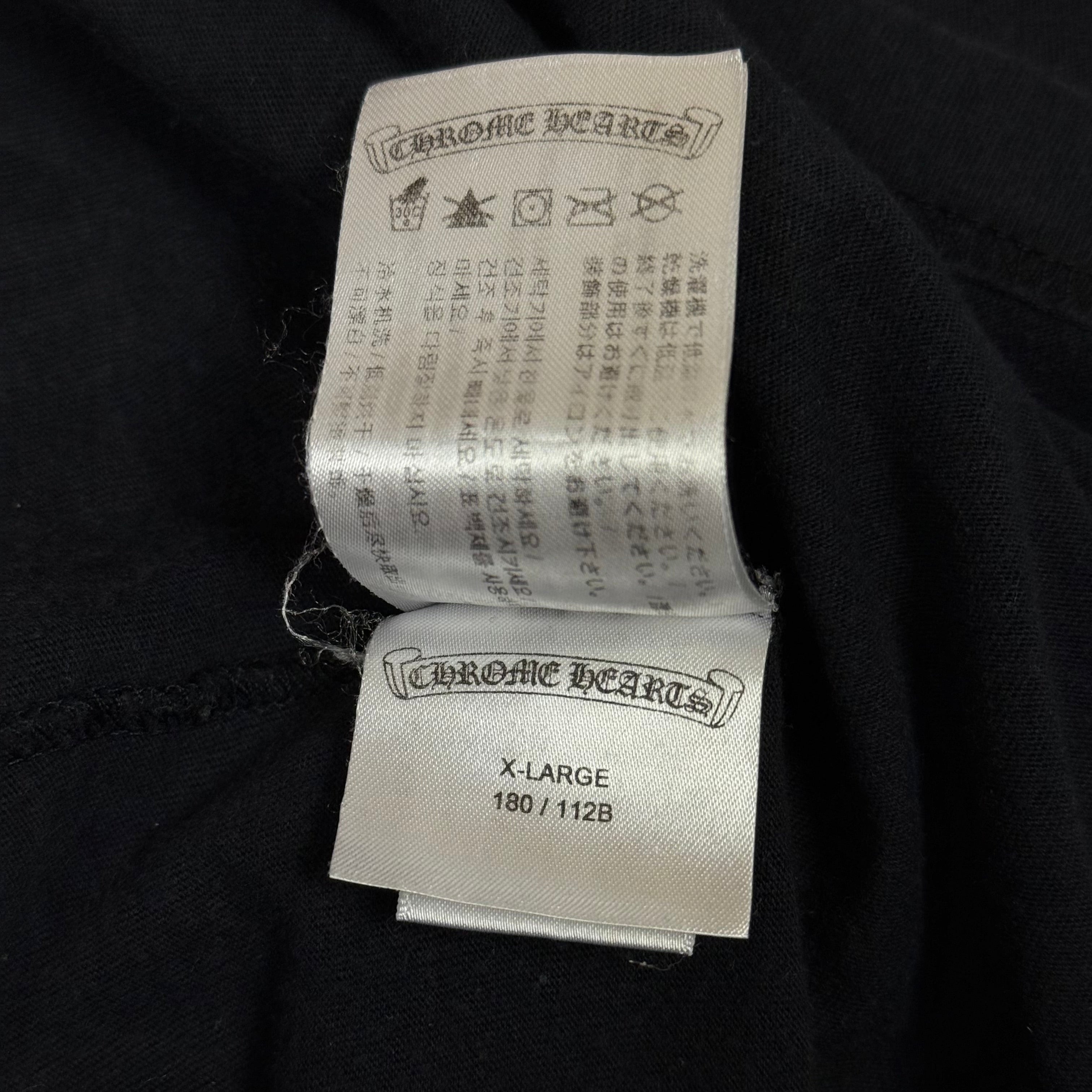 Chrome Hearts Black Multi Colour Horseshoe Logo Tee