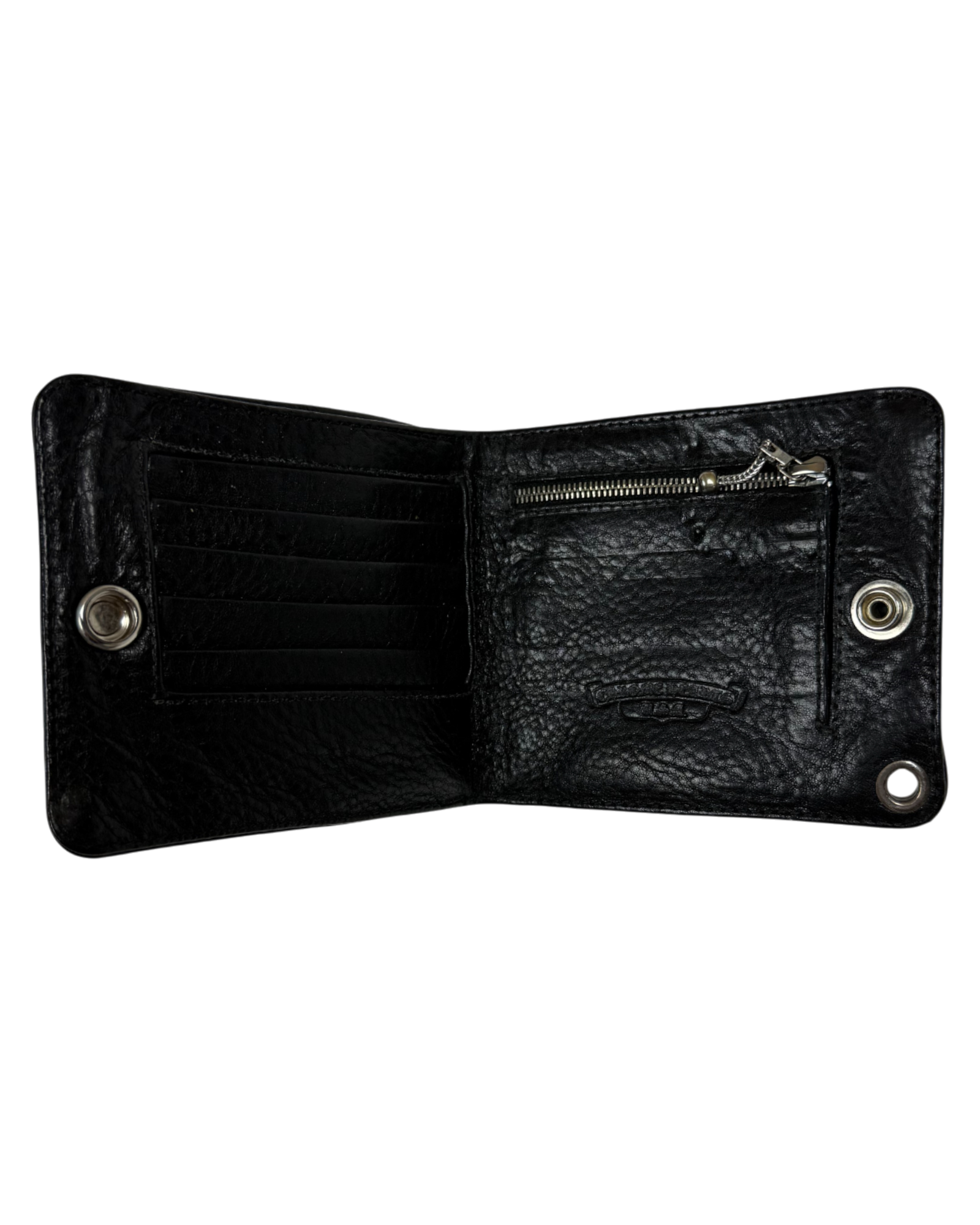 Chrome Hearts Snap Cross Ball Button Leather Wallet