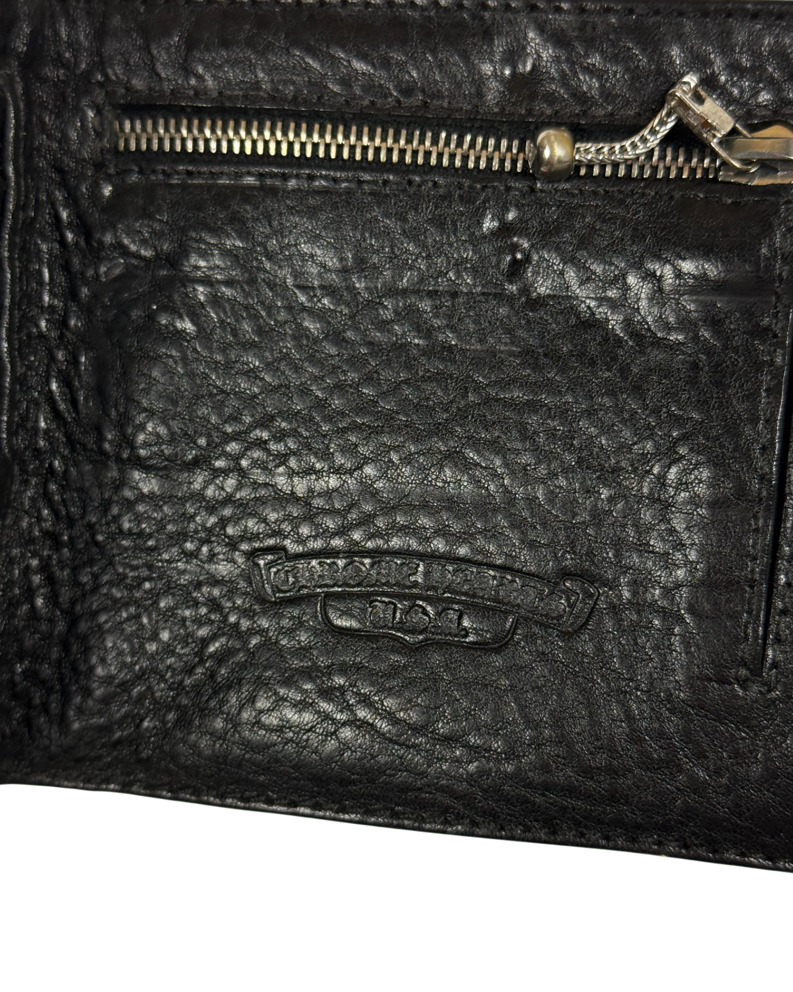 Chrome Hearts Snap Cross Ball Button Leather Wallet