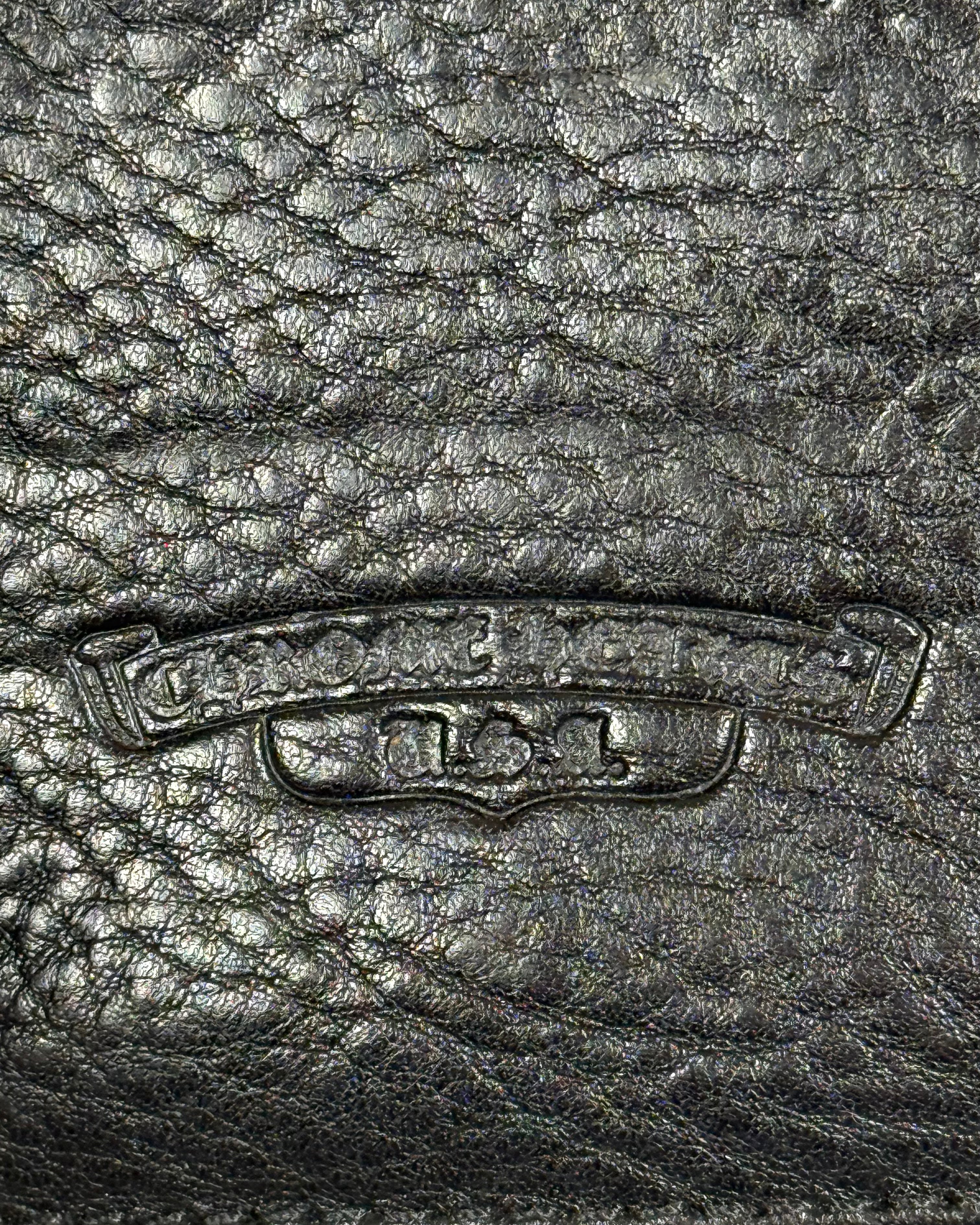 Chrome Hearts Snap Cross Ball Button Leather Wallet