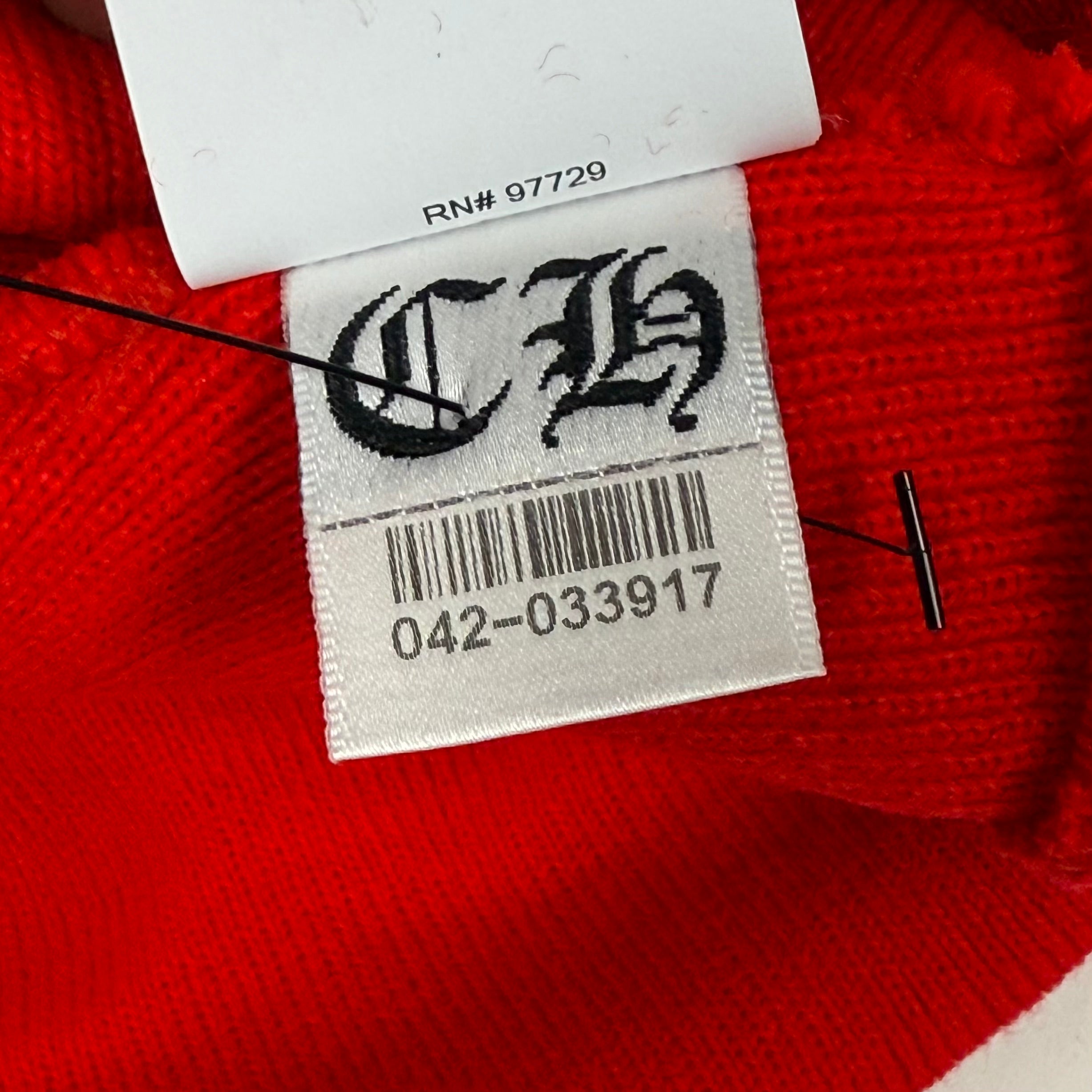 Chrome Hearts Red Spellout Beanie