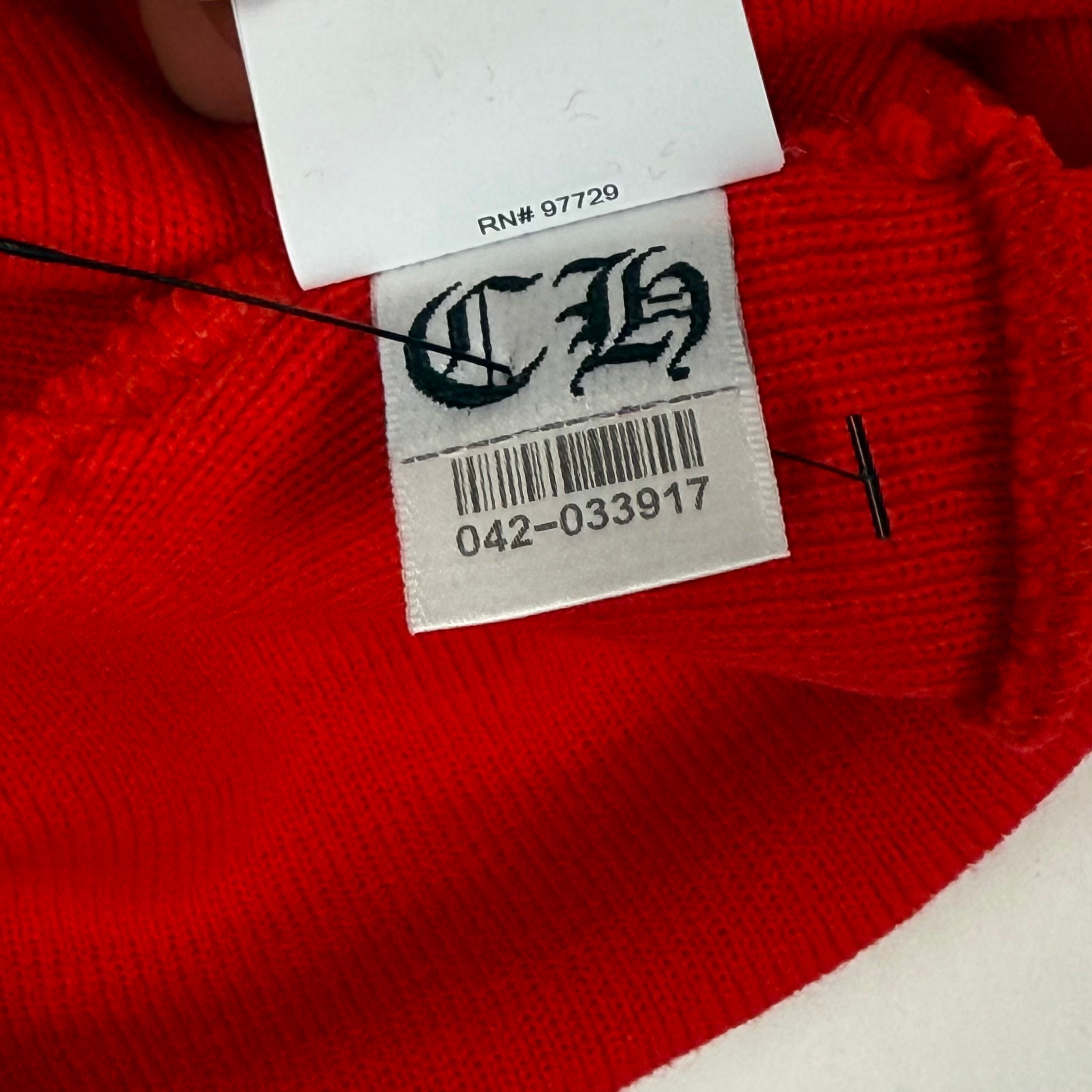 Chrome Hearts Red Spellout Beanie