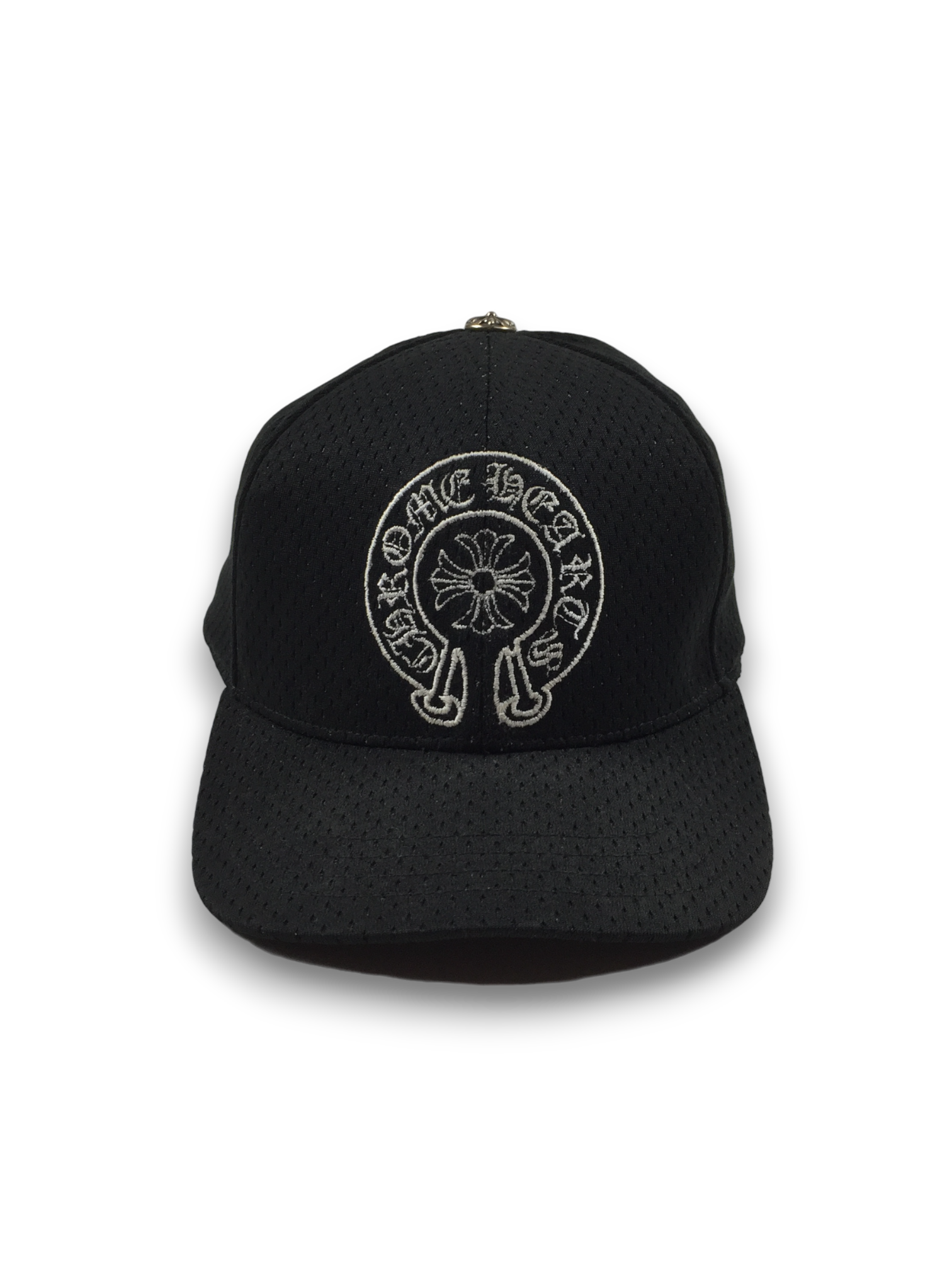 Chrome Hearts Black Horseshoe Logo Mesh Cap