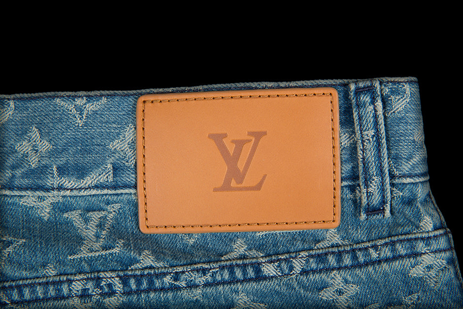 2017 Louis Vuitton X Supreme Jacquard Denim Jeans