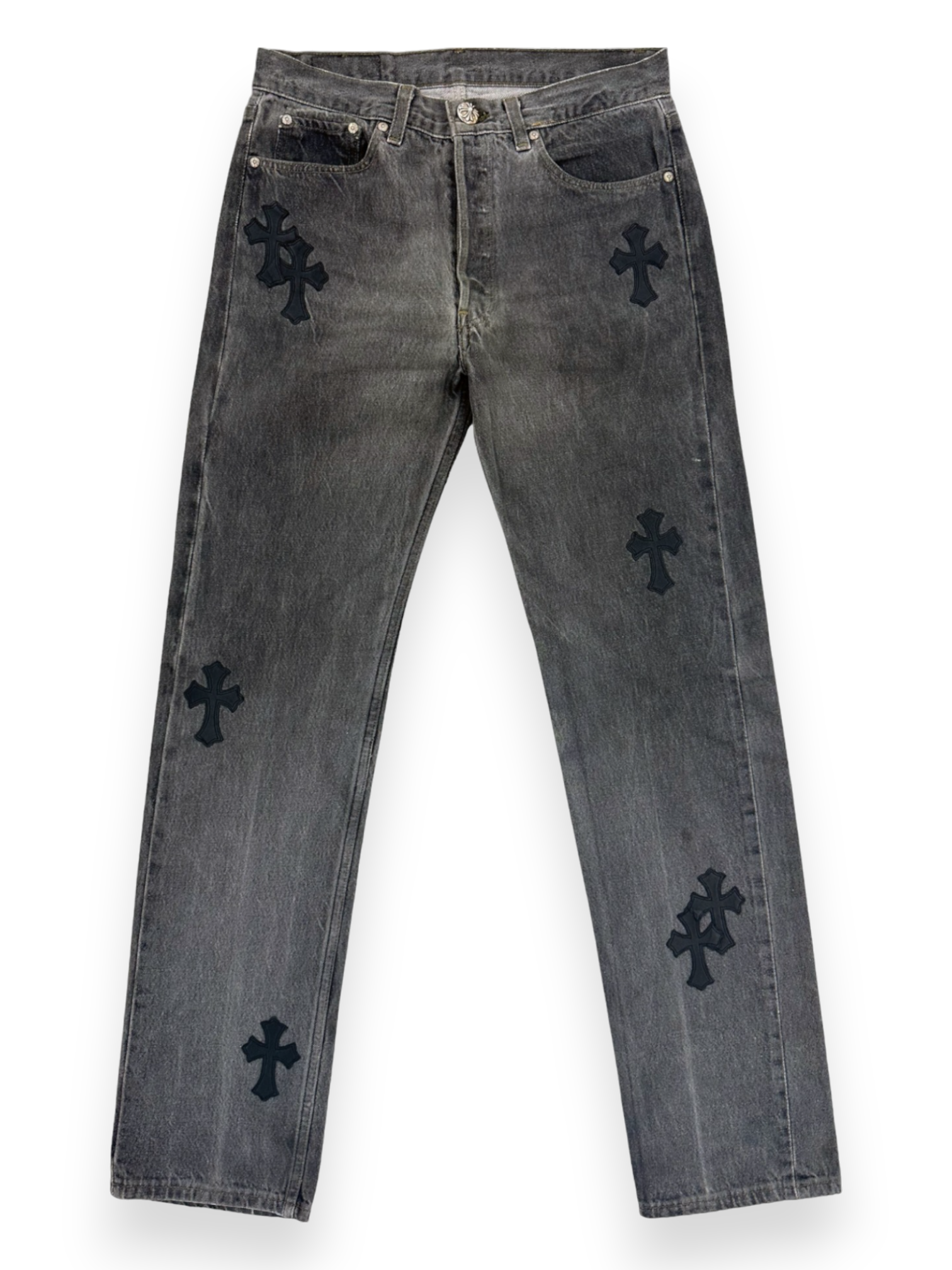 Chrome Hearts Cross Patch Levi’s Black Denim Jeans