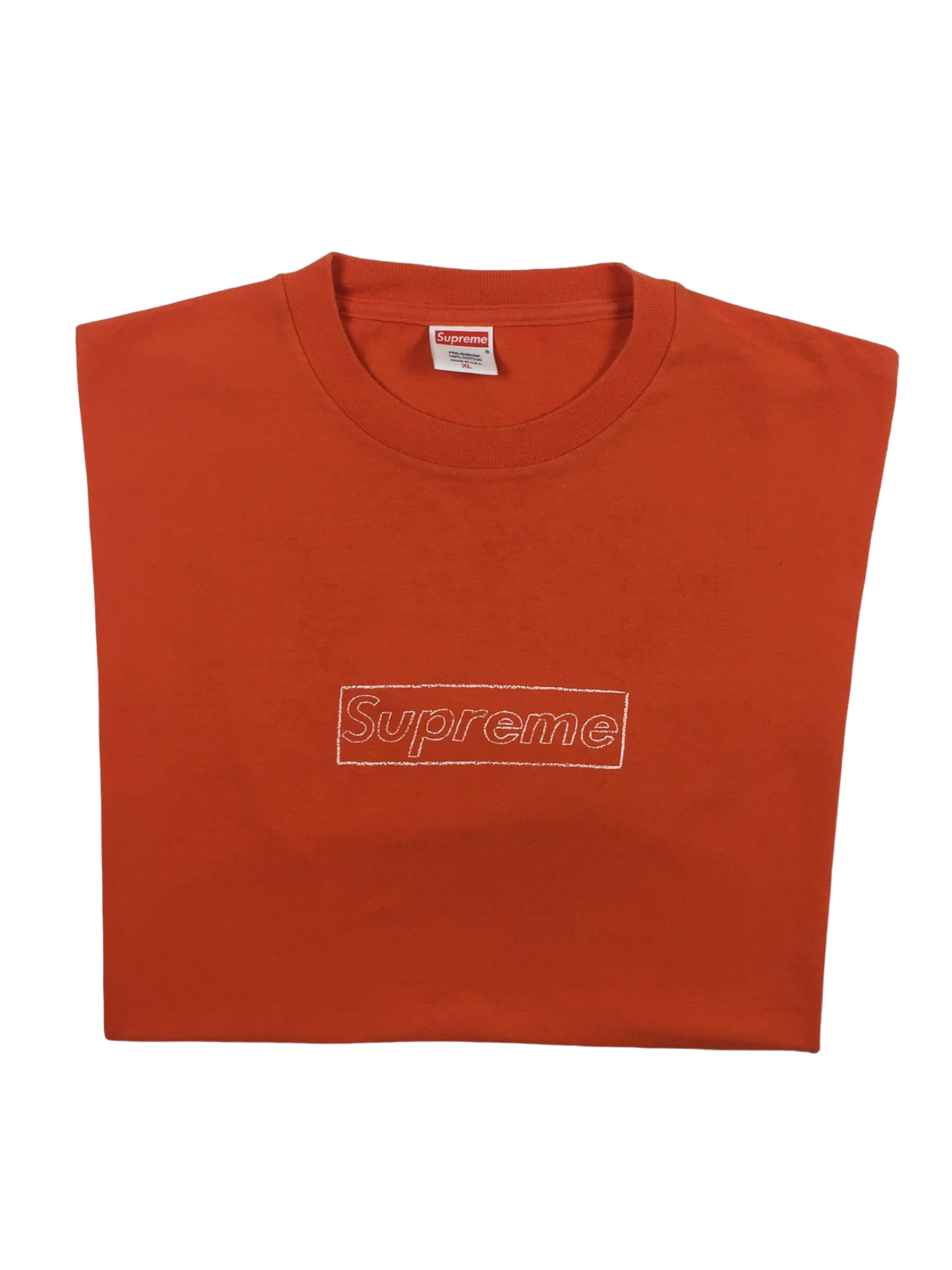 2002 Supreme KAWS Orange Box Logo Tee