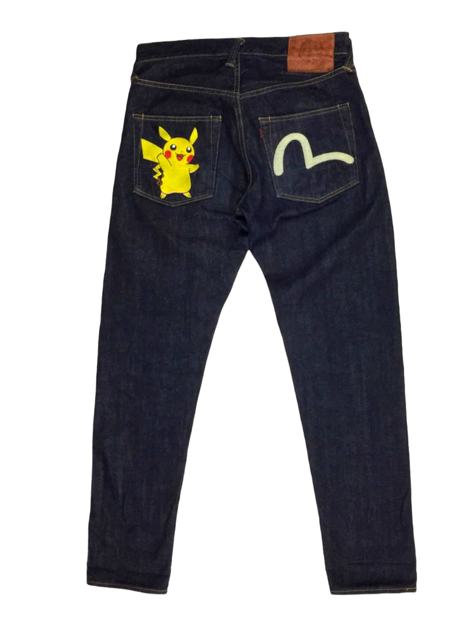 Evisu Pickachu Seagull Logo Denim Jeans