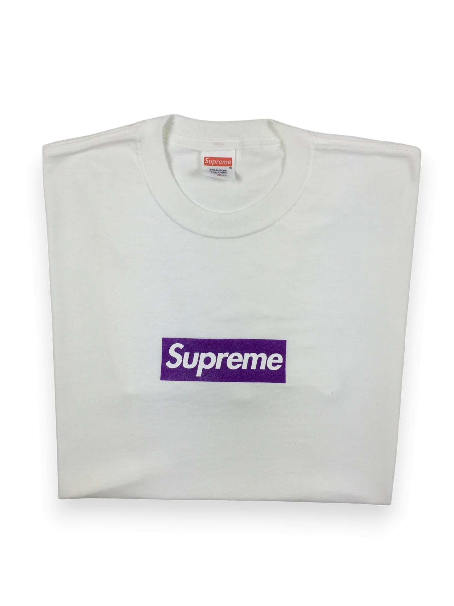 2012 Supreme Unreleased F&F Purple White Box Logo Tee