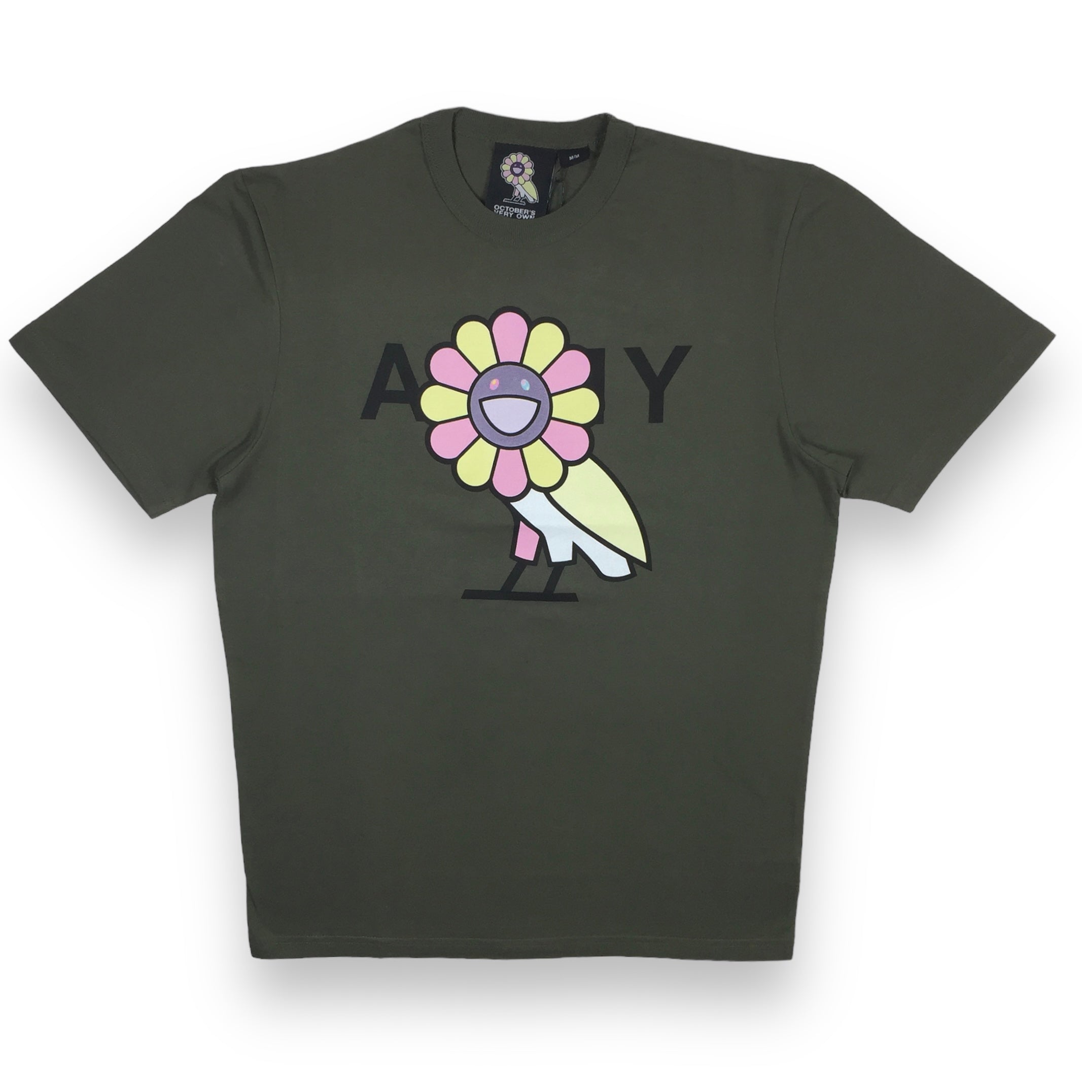 Takashi Murakami x OVO Olive Purple Flower Tee