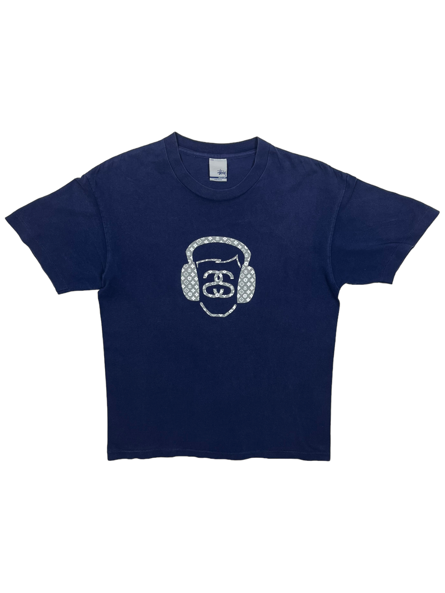 Stussy Vintage Navy Headphone Monogram Tee