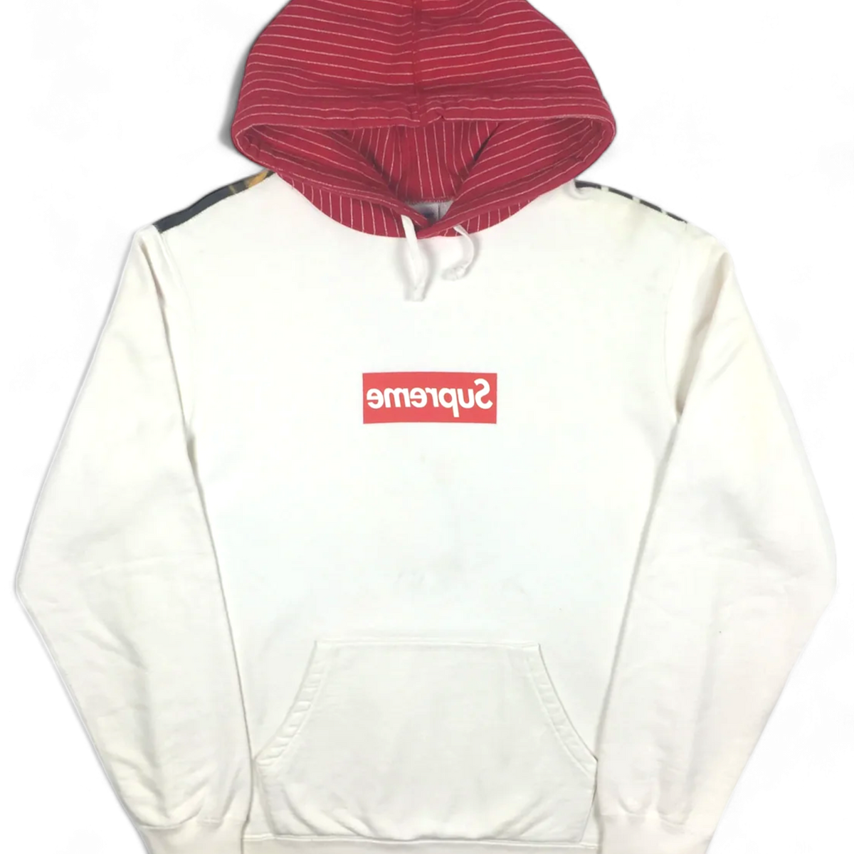 2014 Supreme x CDG Red Harold Hunter Box Logo Hoodie