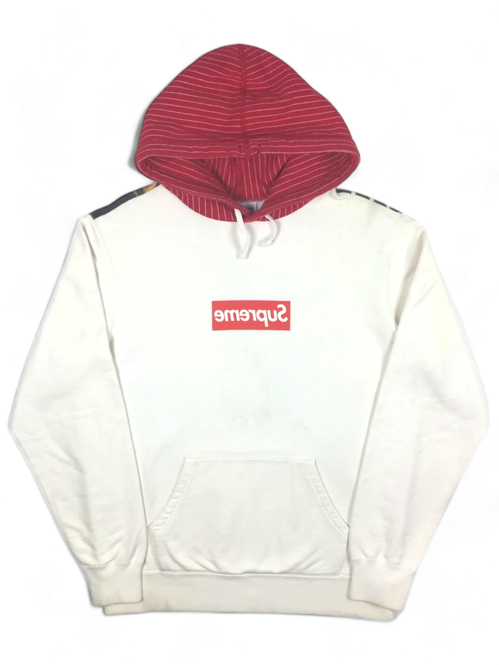 2014 Supreme x CDG Red Harold Hunter Box Logo Hoodie