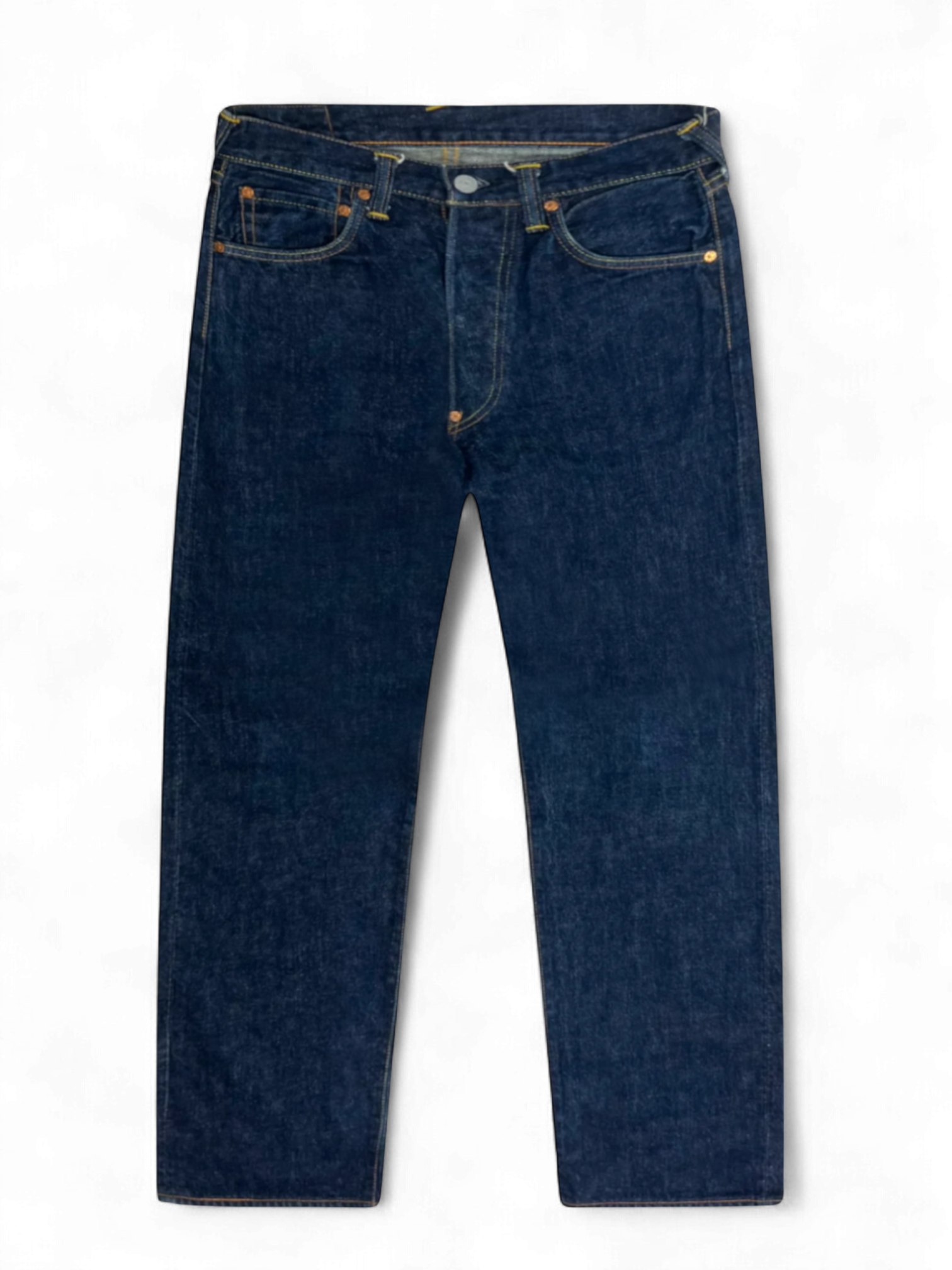 Evisu Diacock Orange Logo Denim Jeans
