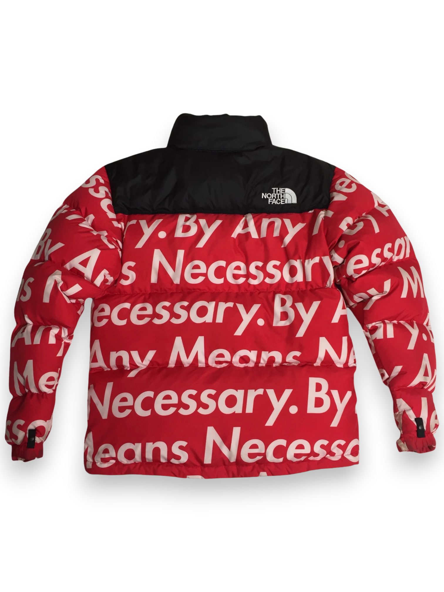 2015 Supreme x The North Face By Any Means Necessary Red Nuptse