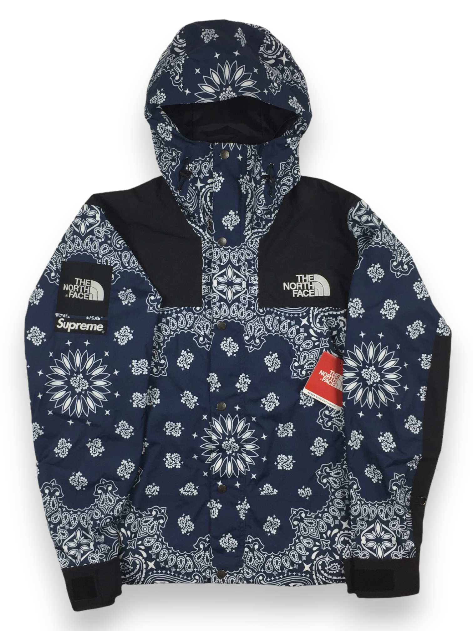 2014 Supreme x The North Face Navy Bandana Mountain Light