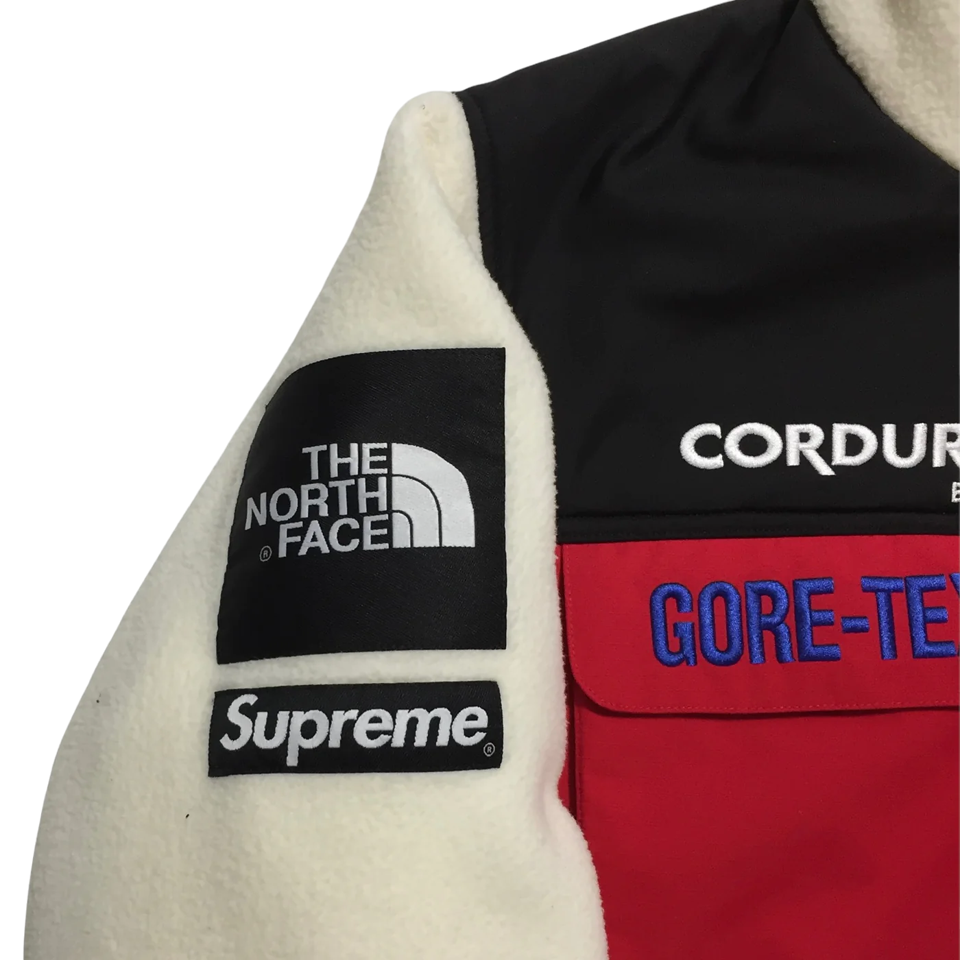 2018 Supreme x The North Face Cordura GORE-TEX Red Cream Fleece