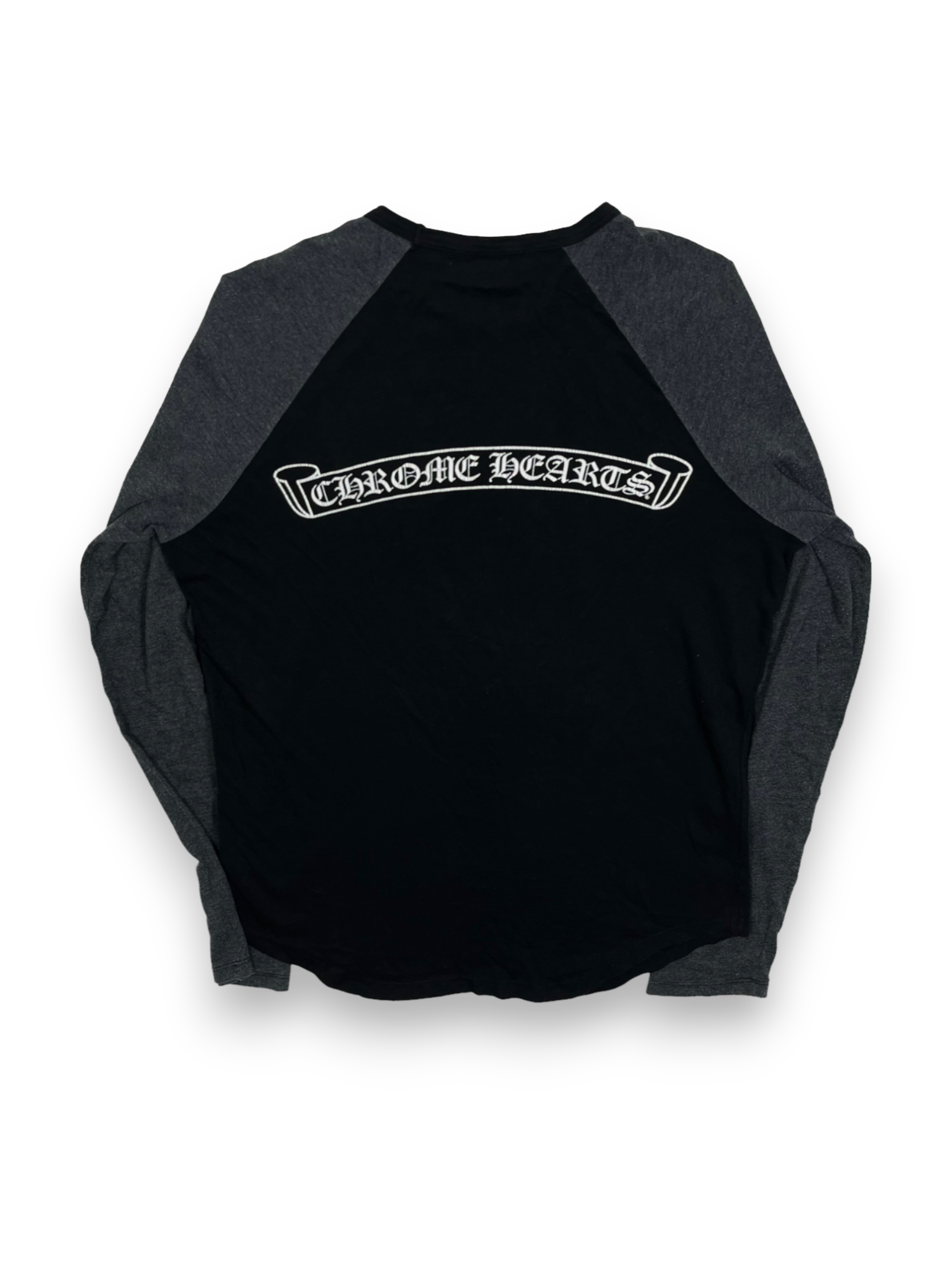 Chrome Hearts Black Grey Horseshoe Logo Thermal Longsleeve