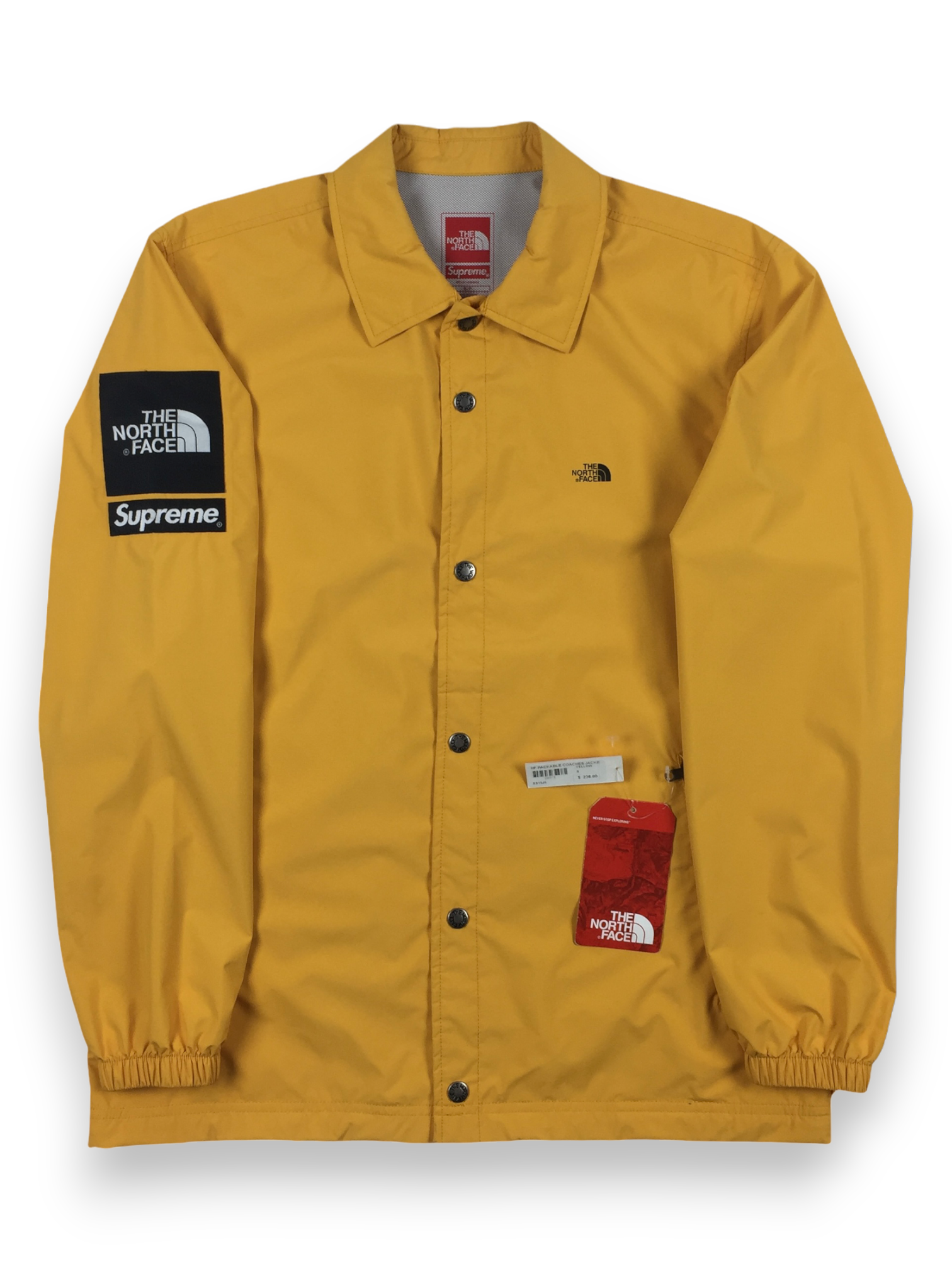 2015 Supreme x The North Face Packable Yellow Coach