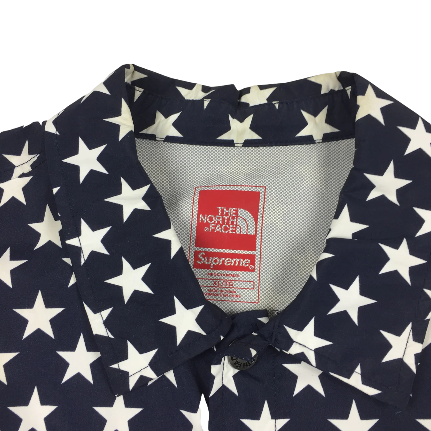 2015 Supreme x The North Face Packable Navy Stars Coach