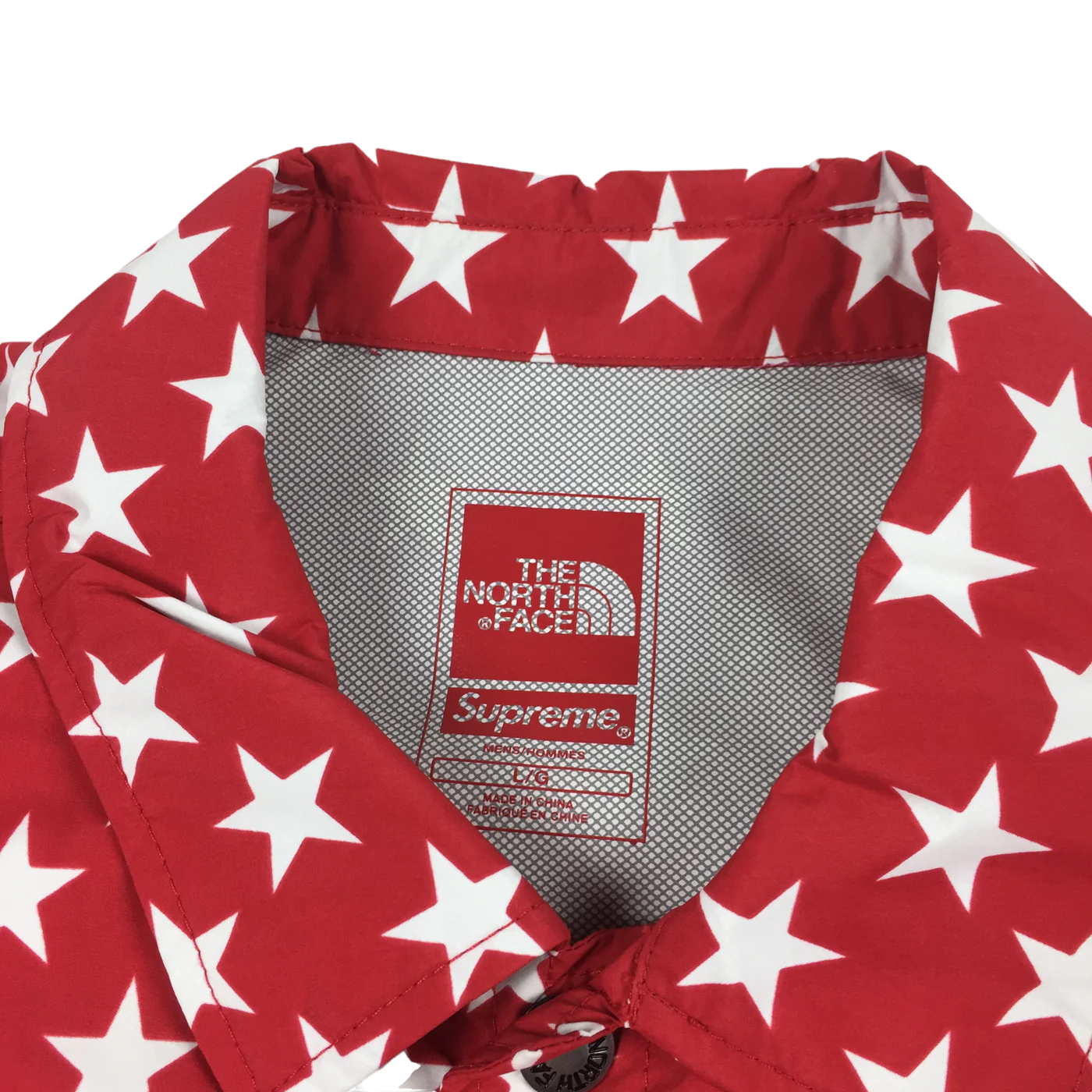 2015 Supreme x The North Face Packable Red Stars Coach
