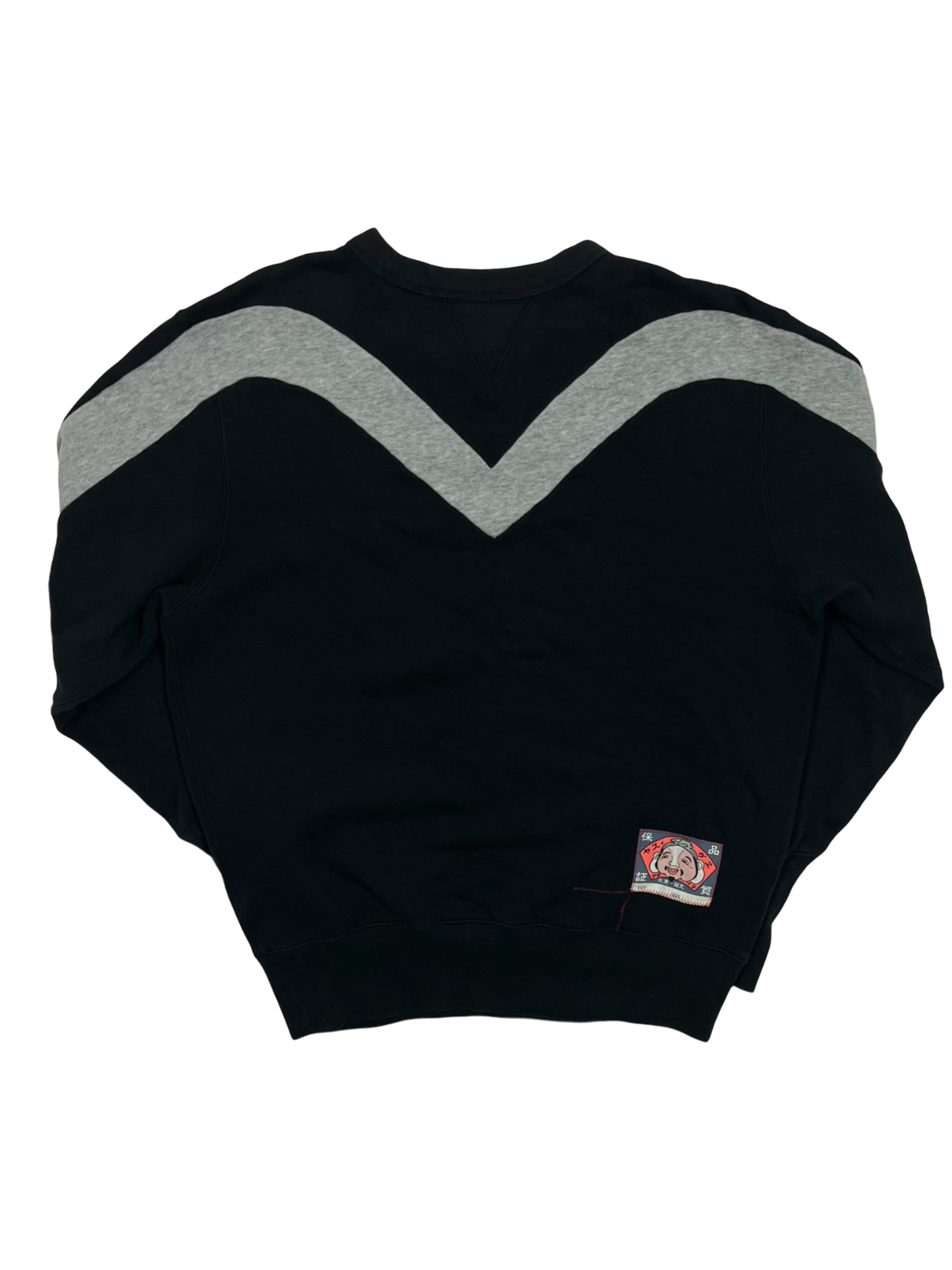 Evisu Black Grey Diacock Crewneck