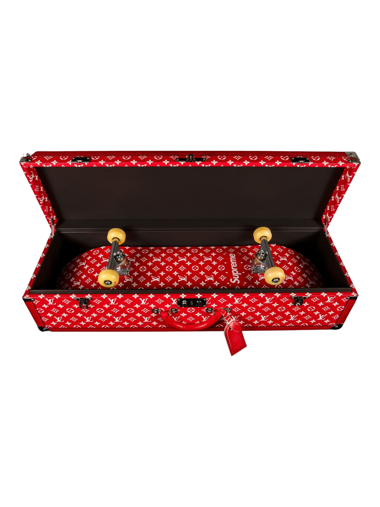 2017 Supreme x Louis Vuitton Red Monogram Trunk Set of 2