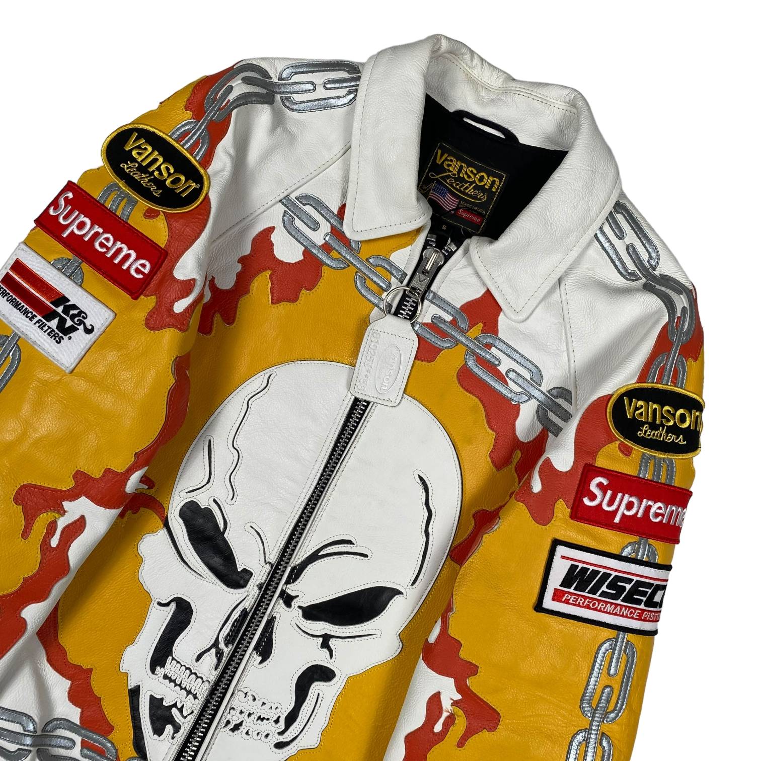 2019 Supreme Vanson Leather Ghost Rider Jacket