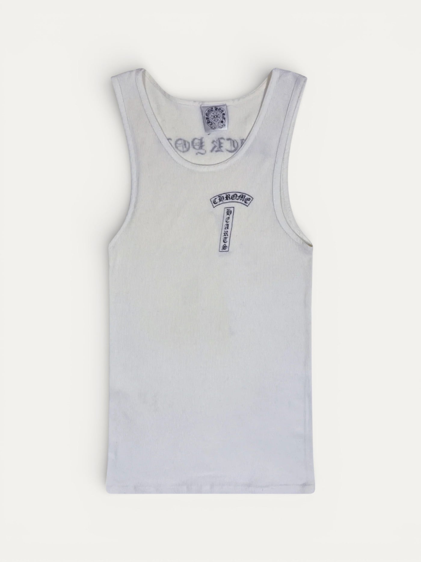 Chrome Hearts White Fuck You Logo Tank Top