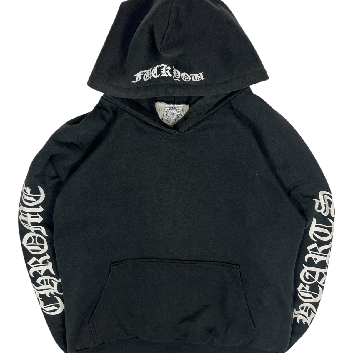 Chrome Hearts Black Grey Fuck You Thermal Hoodie