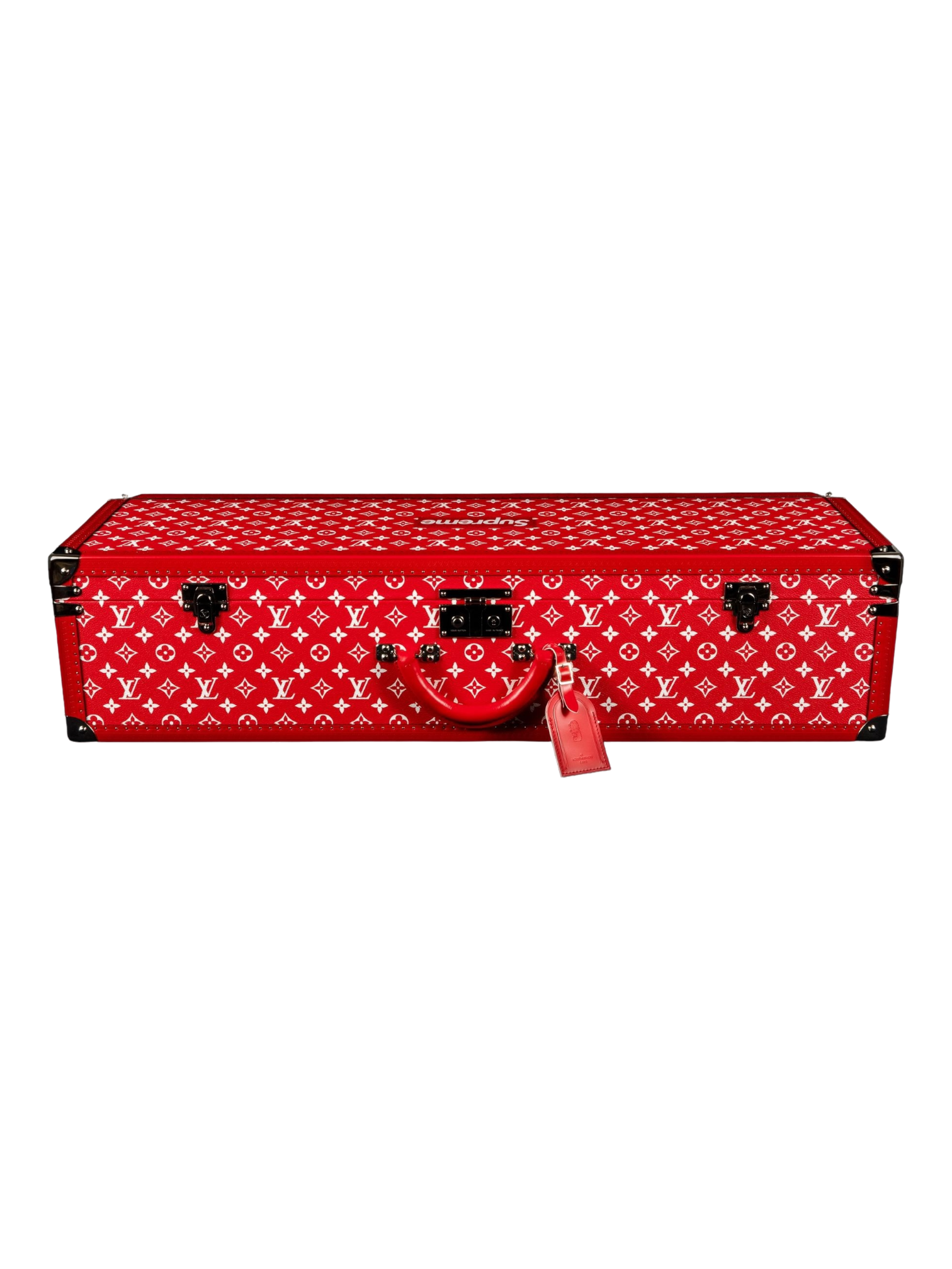 2017 Supreme x Louis Vuitton Red Monogram Trunk Set of 2