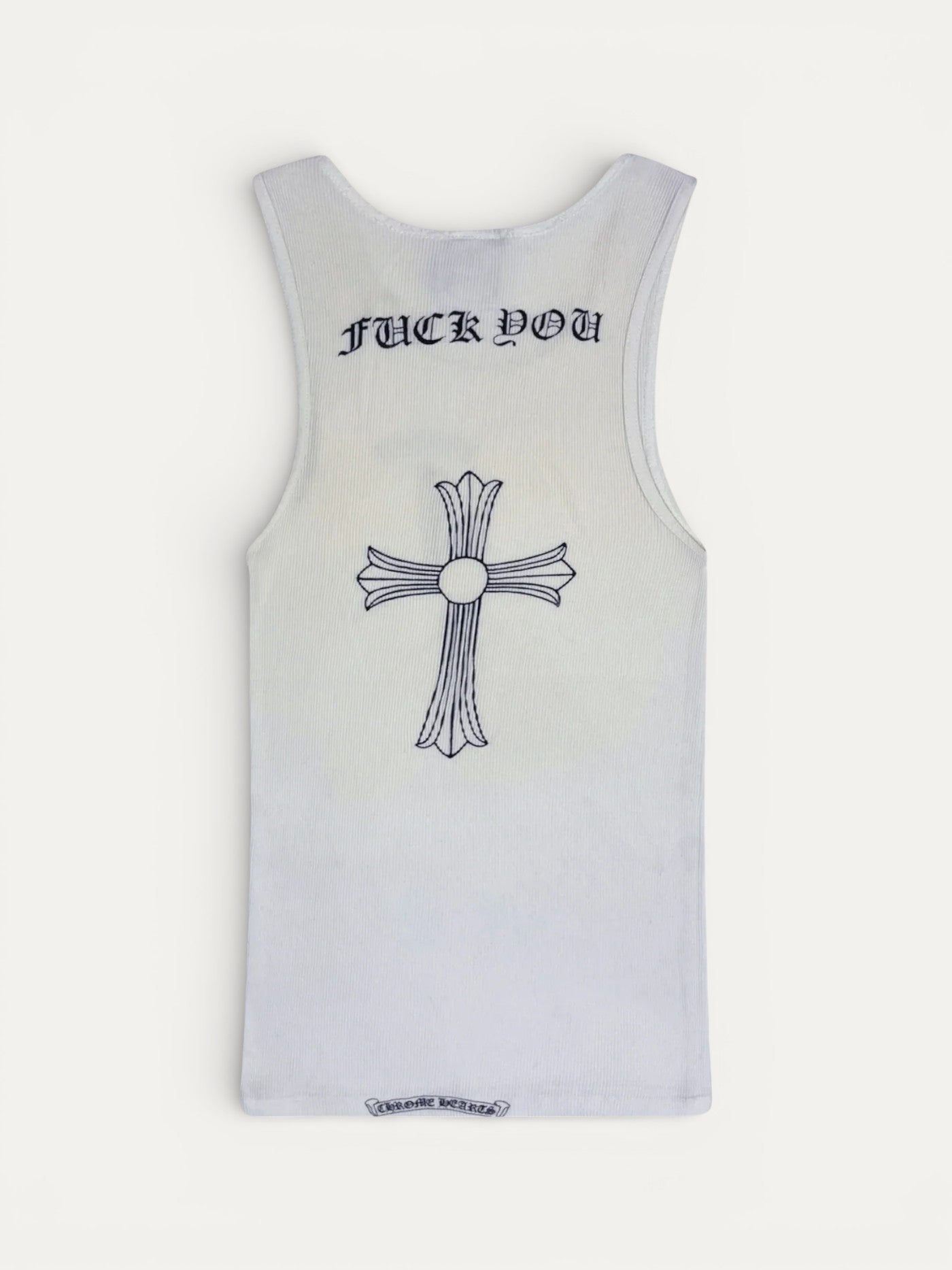 Chrome Hearts White Fuck You Logo Tank Top