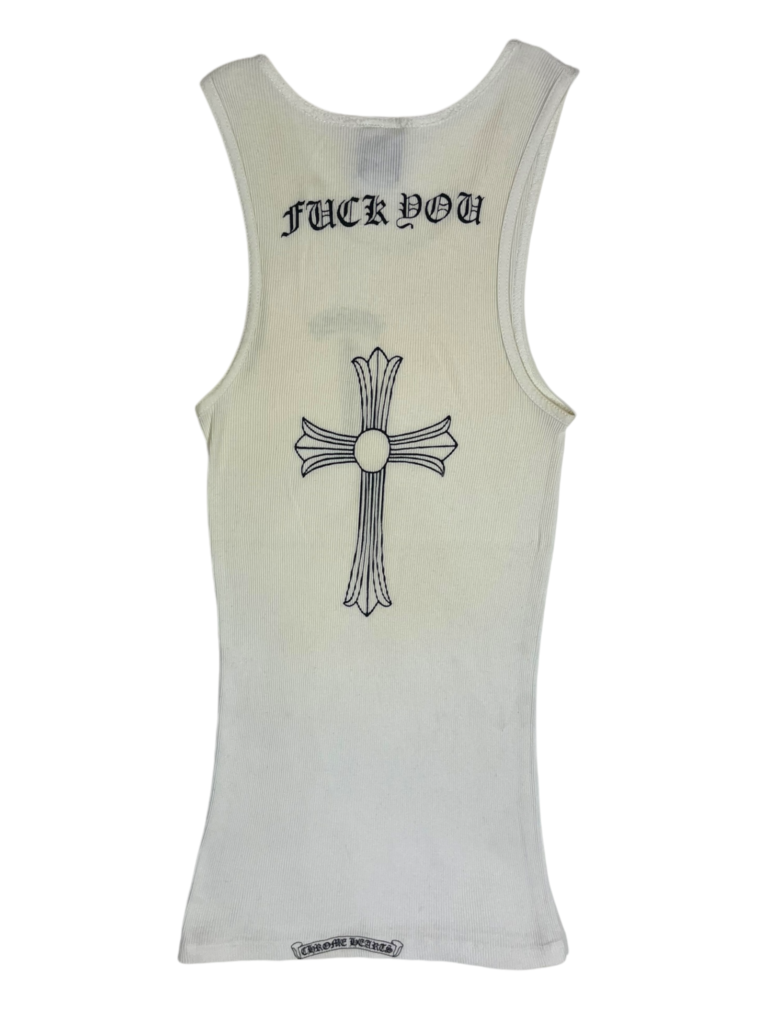 Chrome Hearts White Fuck You Logo Tank Top