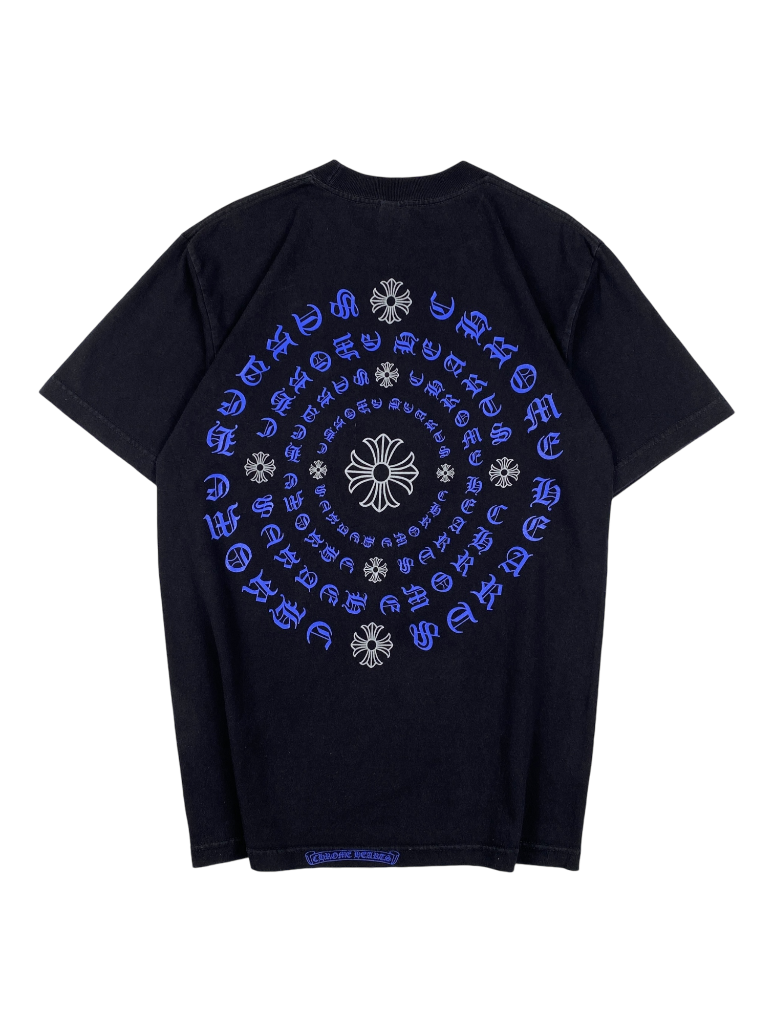 Chrome Hearts Black Blue Spiral Logo Tee