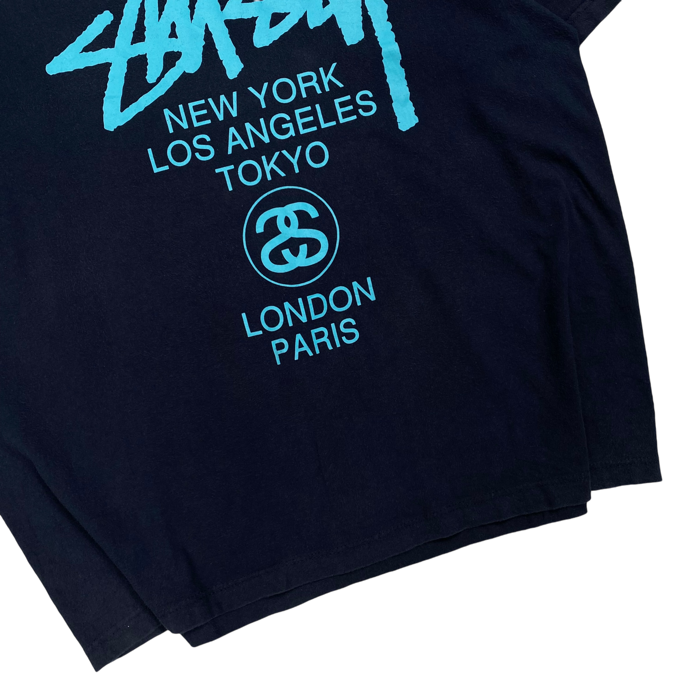 Stussy Teal Navy Blue Tee