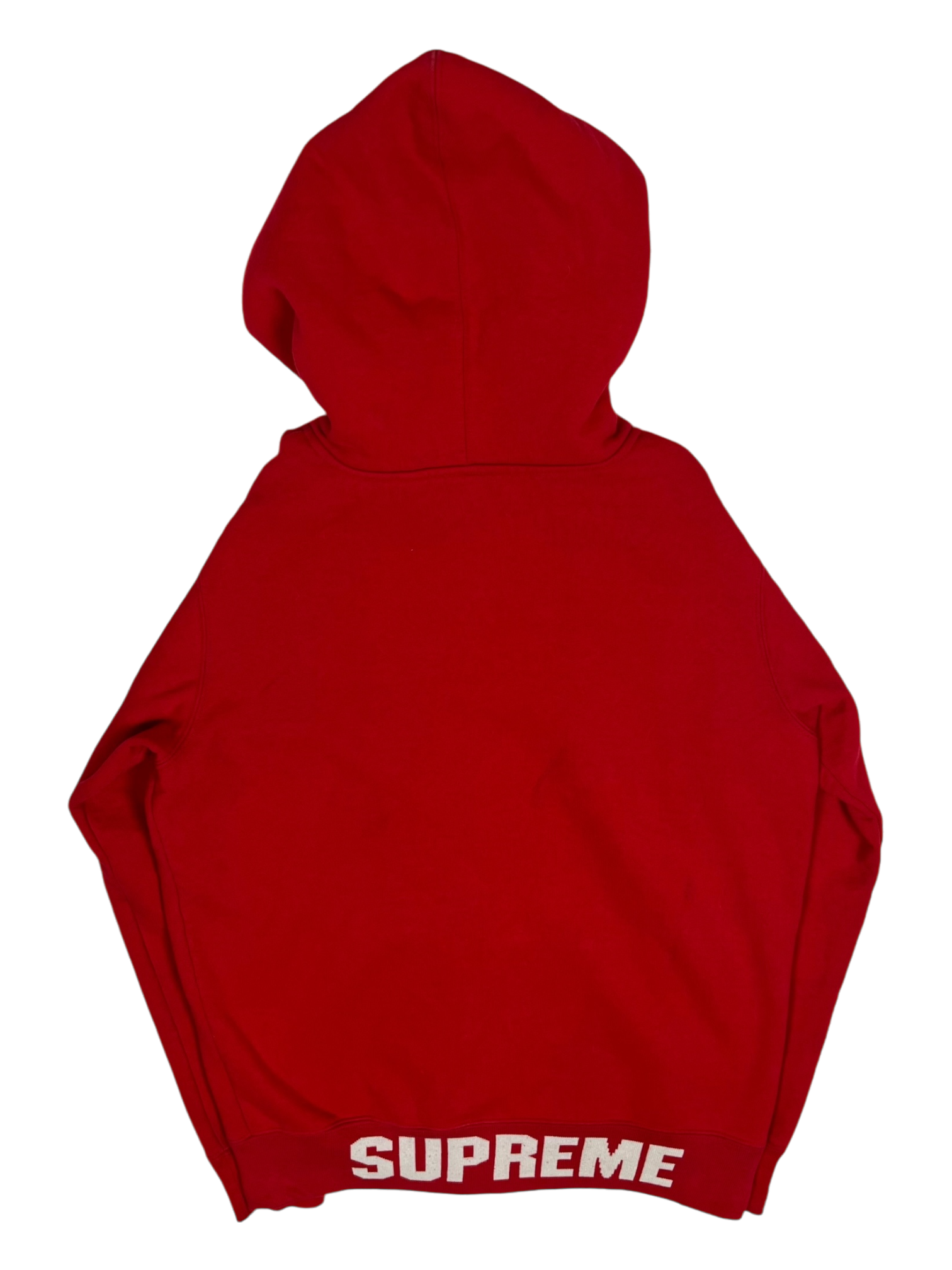 Supreme Red Fleece Lined Zip Up Hoodie