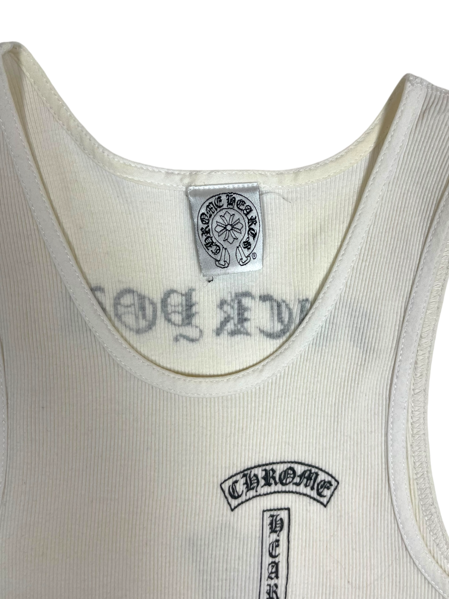 Chrome Hearts White Fuck You Logo Tank Top