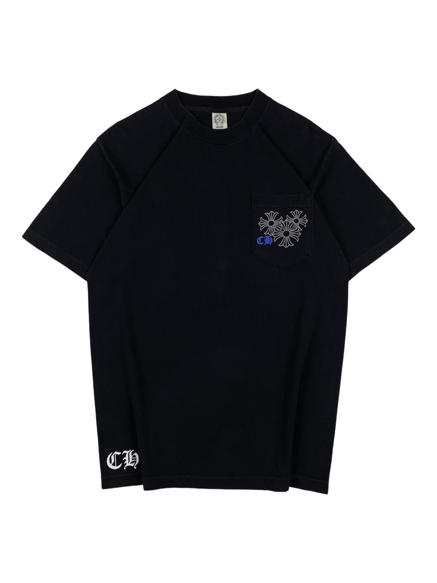 Chrome Hearts Black Blue Spiral Logo Tee